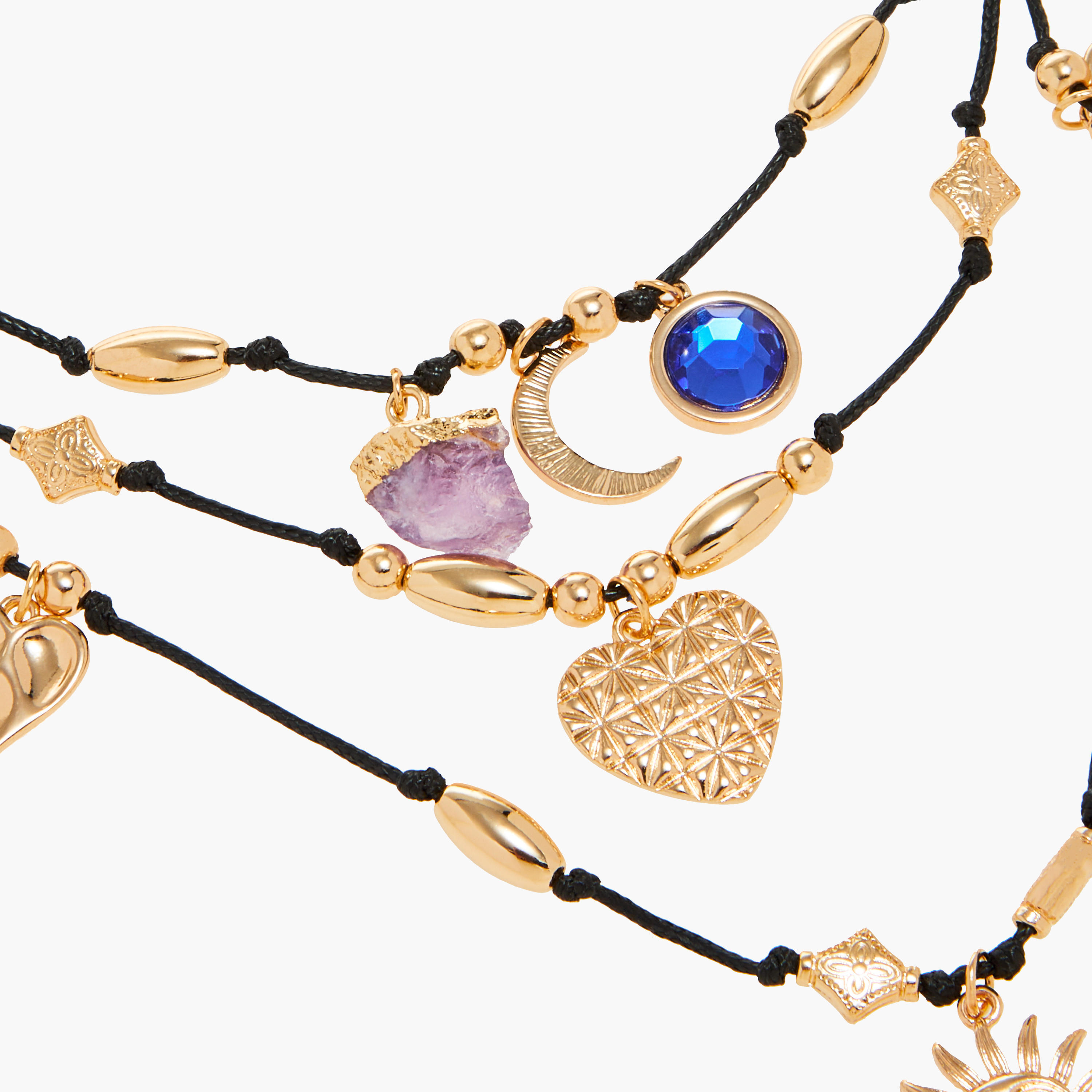 عقد متعدّد الطبقات مزيّن بمشبك إغلاق - طقم 3 قطع-women-watchesandjewellery-jewellery-necklacesandpendants-image-5