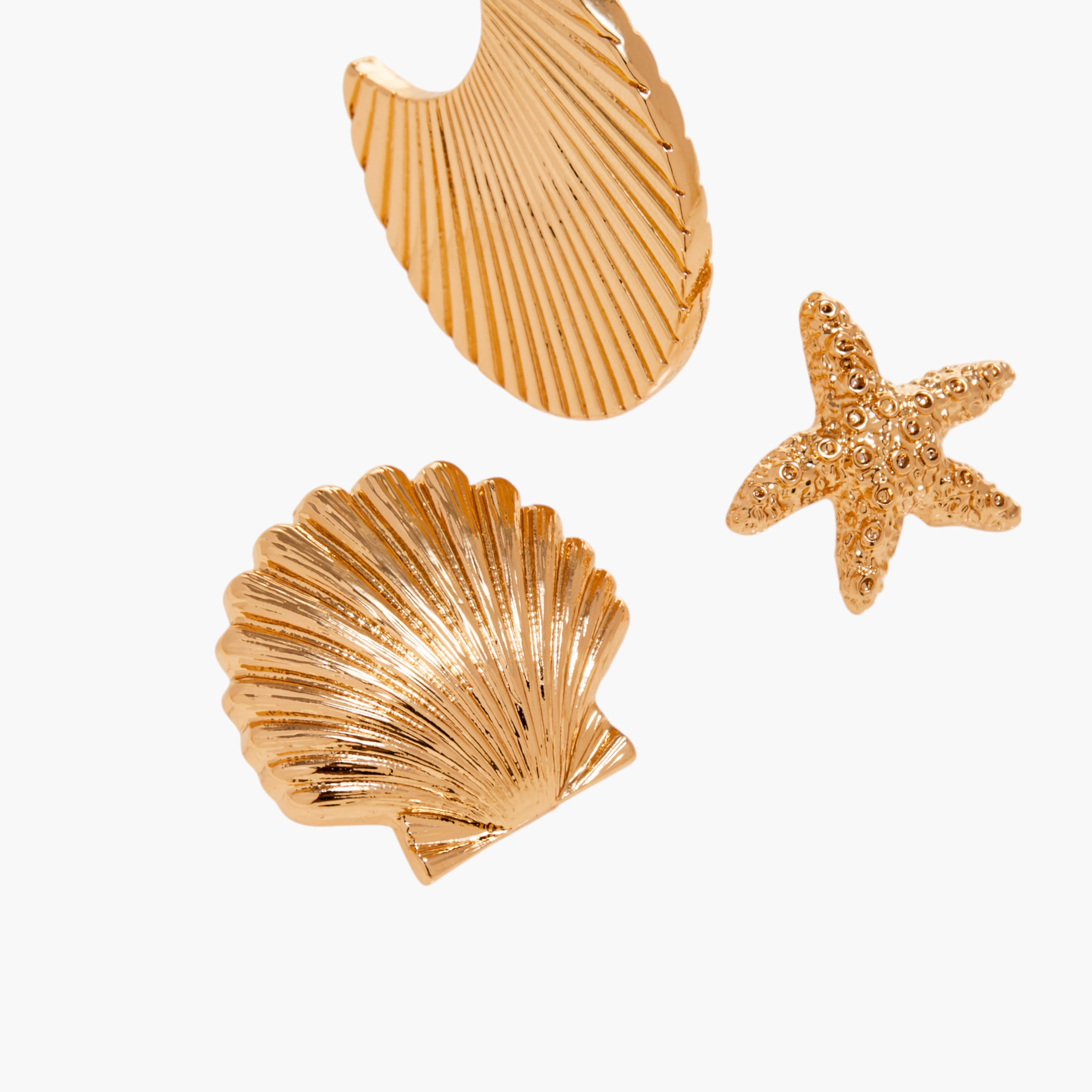 حلقان متنوعة بمكبس إغلاق خلفي - طقم 3 قطع-women-watchesandjewellery-jewellery-earrings-image-2