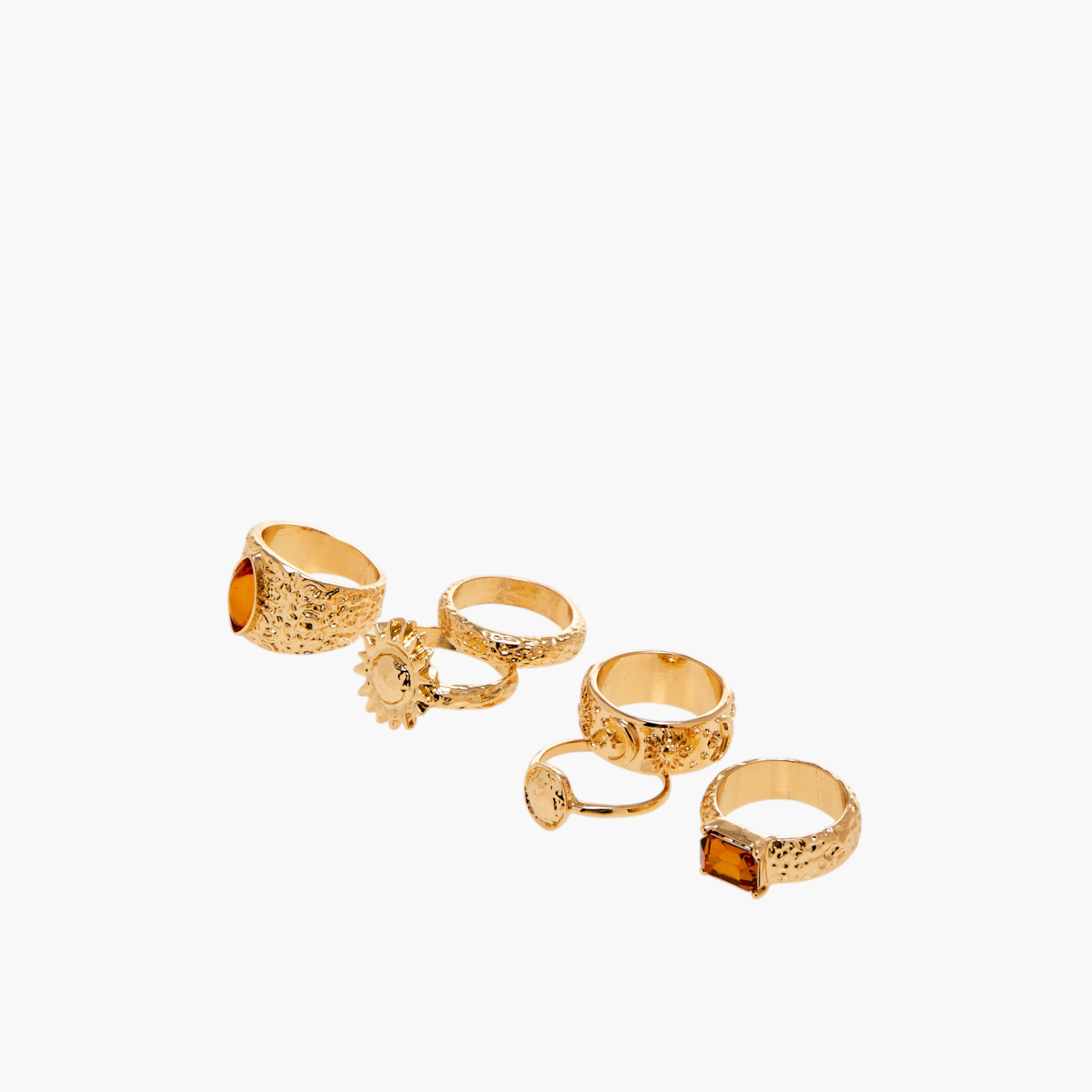 خاتم ميتاليك بدلاية شمس - طقم 6 قطع-women-watchesandjewellery-jewellery-rings-image-5