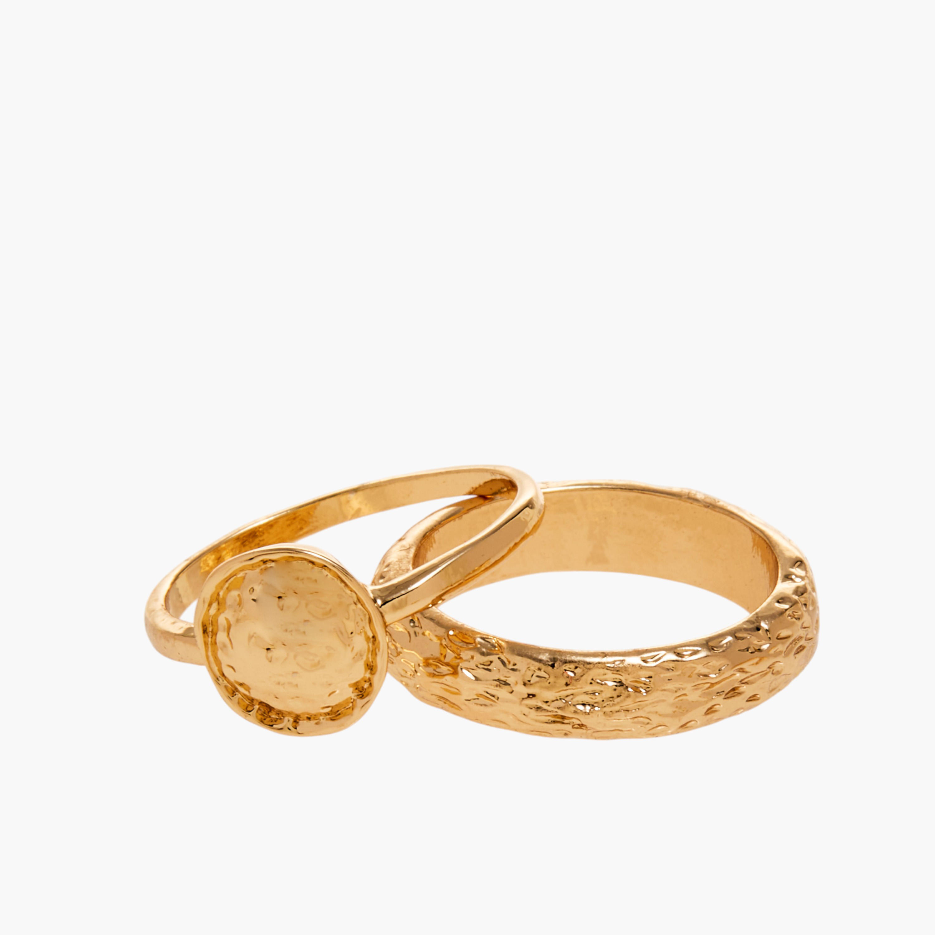 خاتم ميتاليك بدلاية شمس - طقم 6 قطع-women-watchesandjewellery-jewellery-rings-image-1