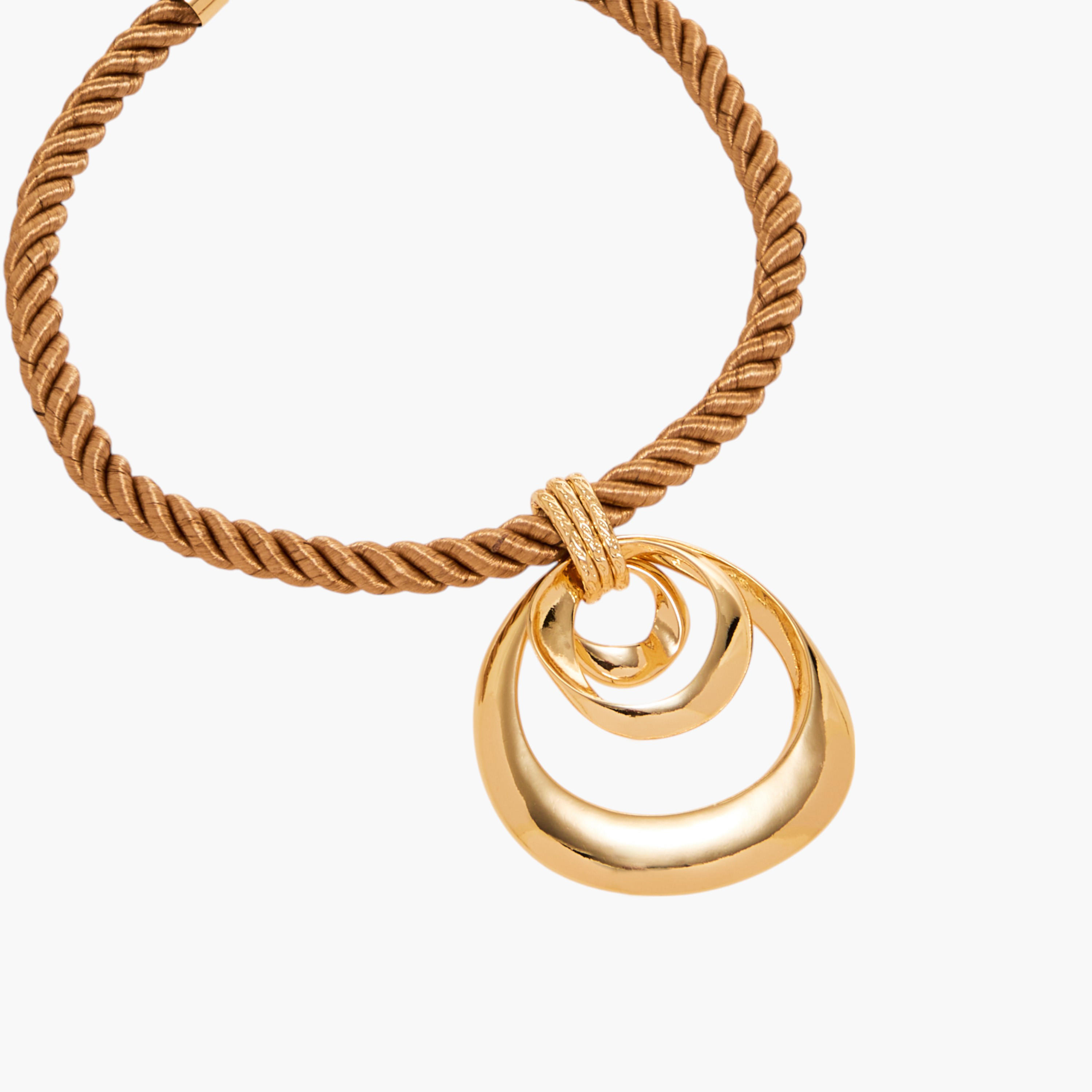 حلق ميتاليك بتصميم حبل ودلاية ومشبك إغلاق-women-watchesandjewellery-jewellery-necklacesandpendants-image-3