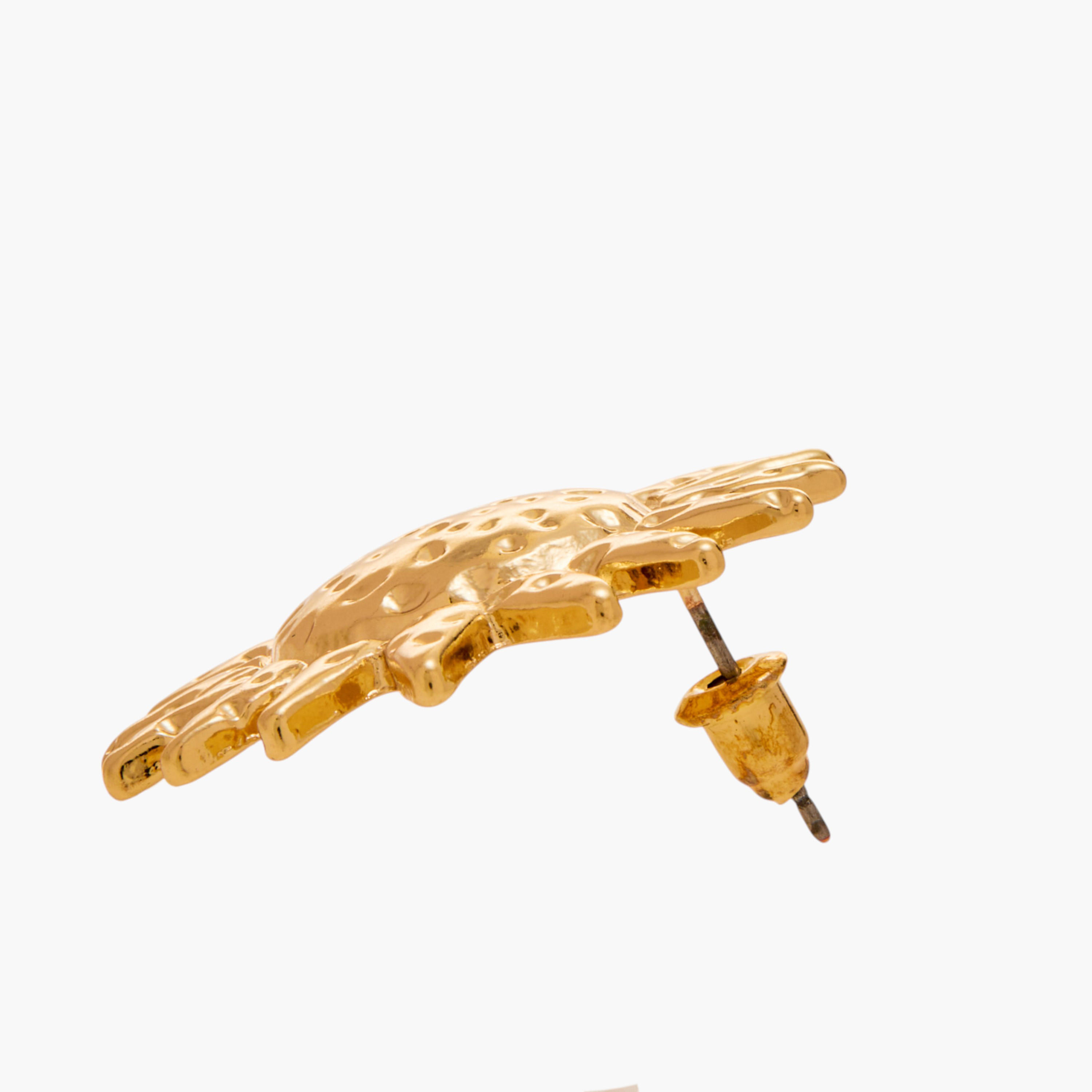 حلق مرصع بتصميم شمس ومكبس إغلاق خلفي-women-watchesandjewellery-jewellery-earrings-image-1
