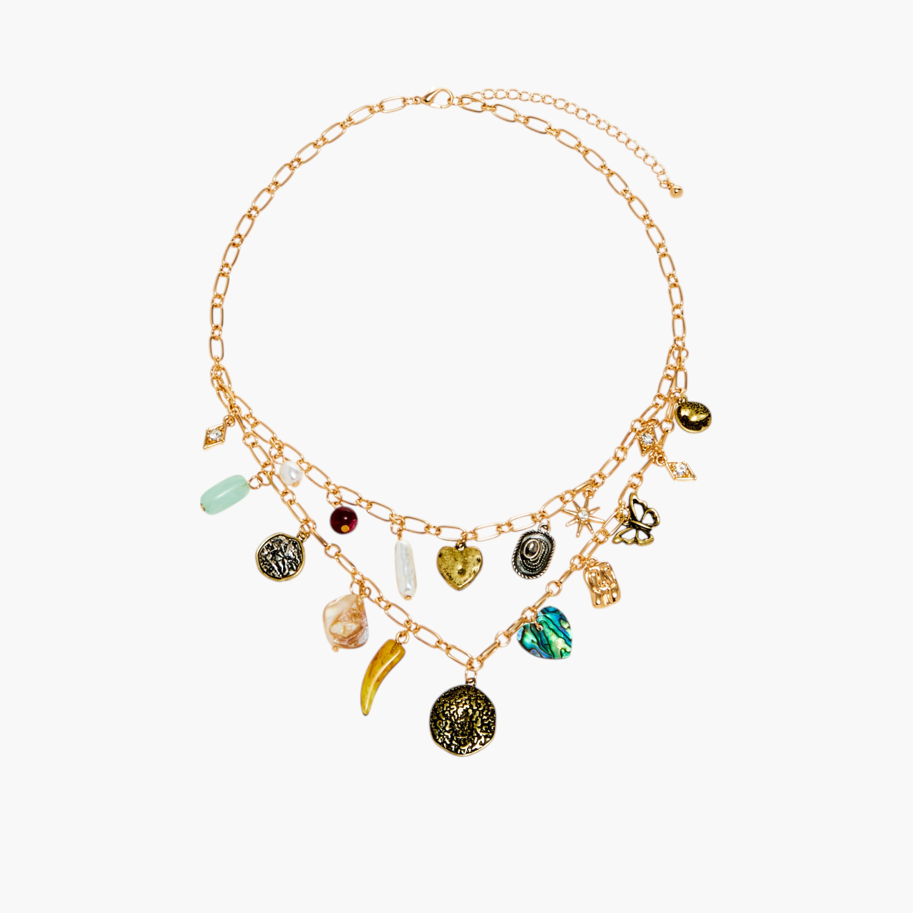 قلادة طبقات بدلاية ساحرة ومشبك إغلاق-women-watchesandjewellery-jewellery-necklacesandpendants-image-1
