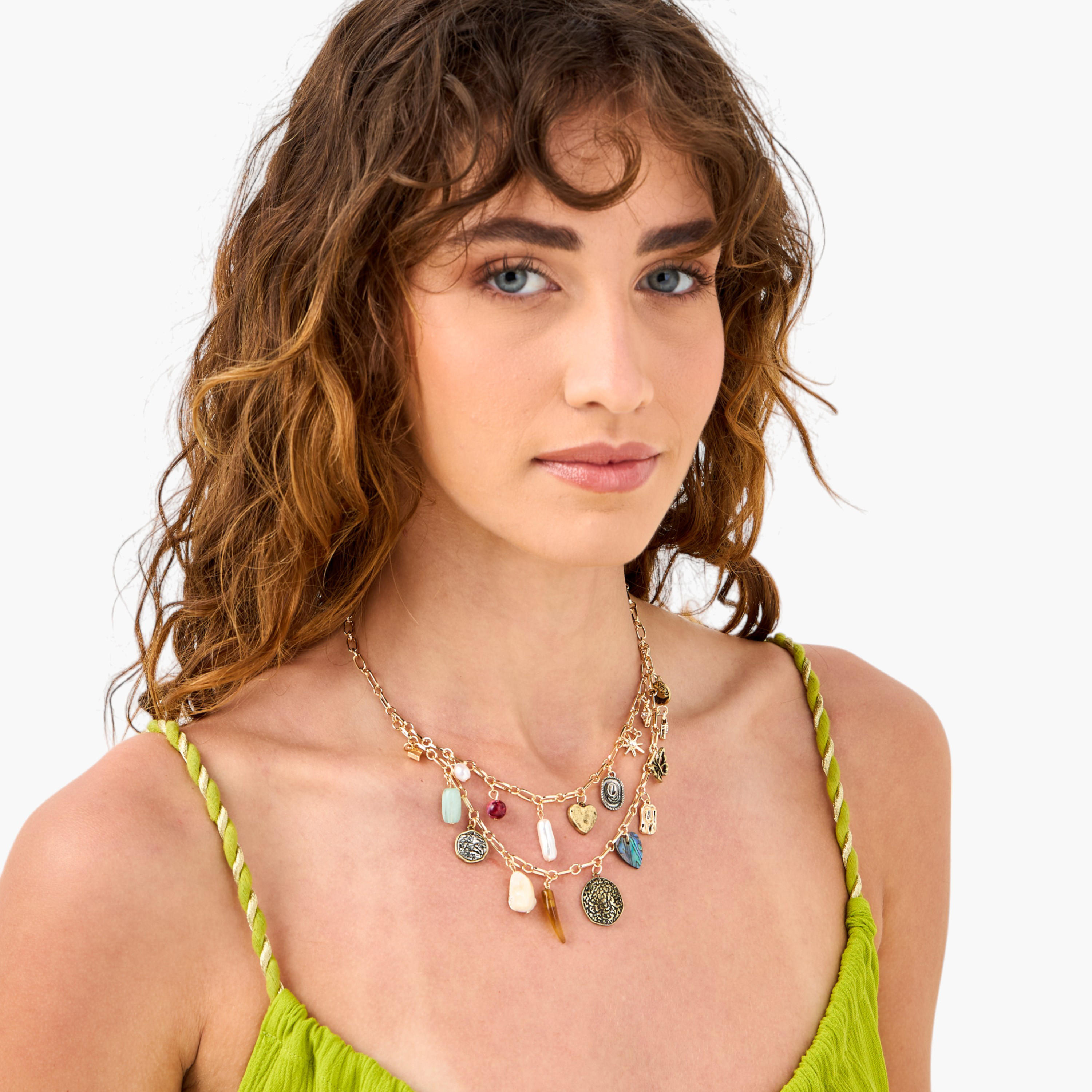 قلادة طبقات بدلاية ساحرة ومشبك إغلاق-women-watchesandjewellery-jewellery-necklacesandpendants-image-2
