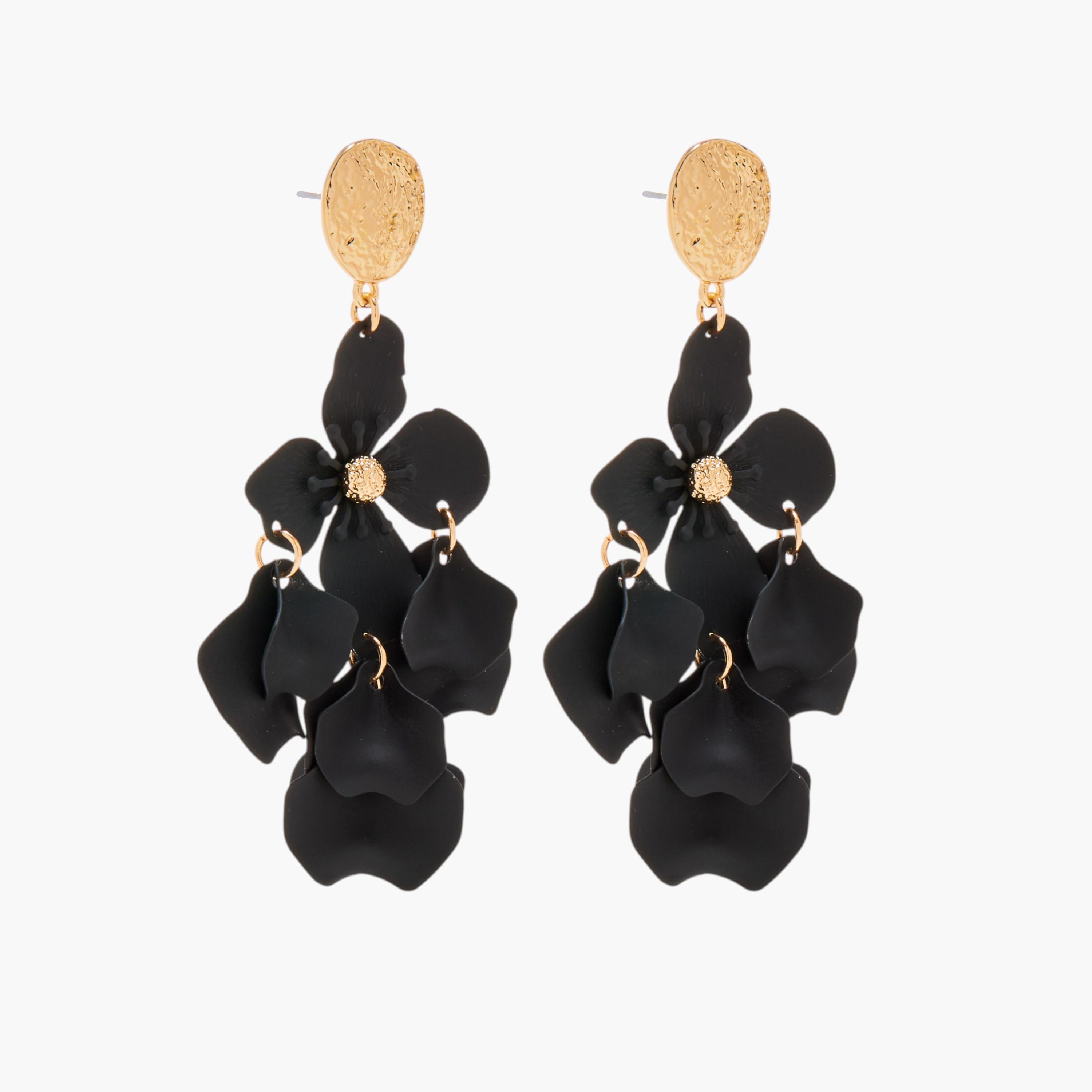 حلق متدلي بزينة زهرة ومكبس إغلاق خلفي-women-watchesandjewellery-jewellery-earrings-image-3
