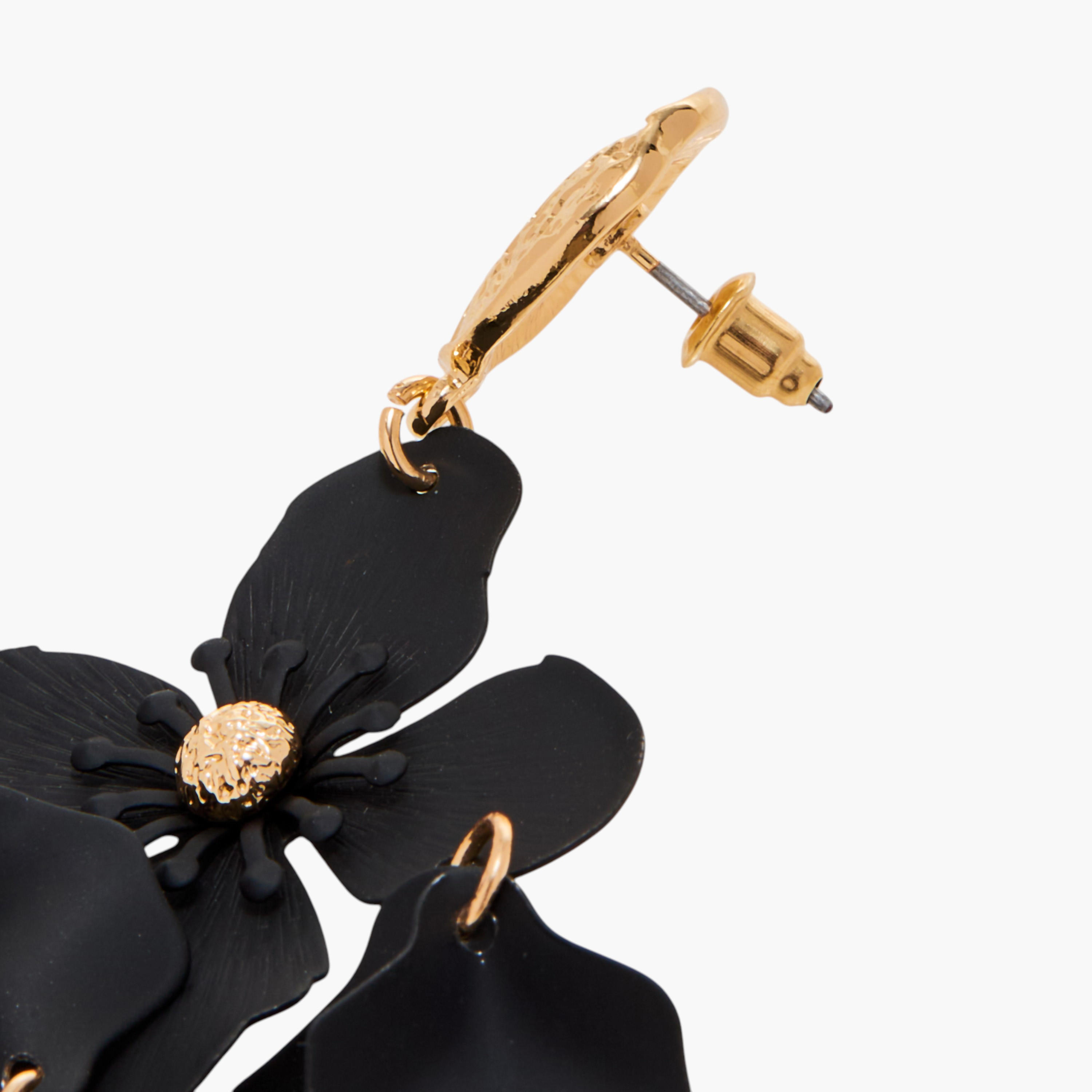 حلق متدلي بزينة زهرة ومكبس إغلاق خلفي-women-watchesandjewellery-jewellery-earrings-image-5