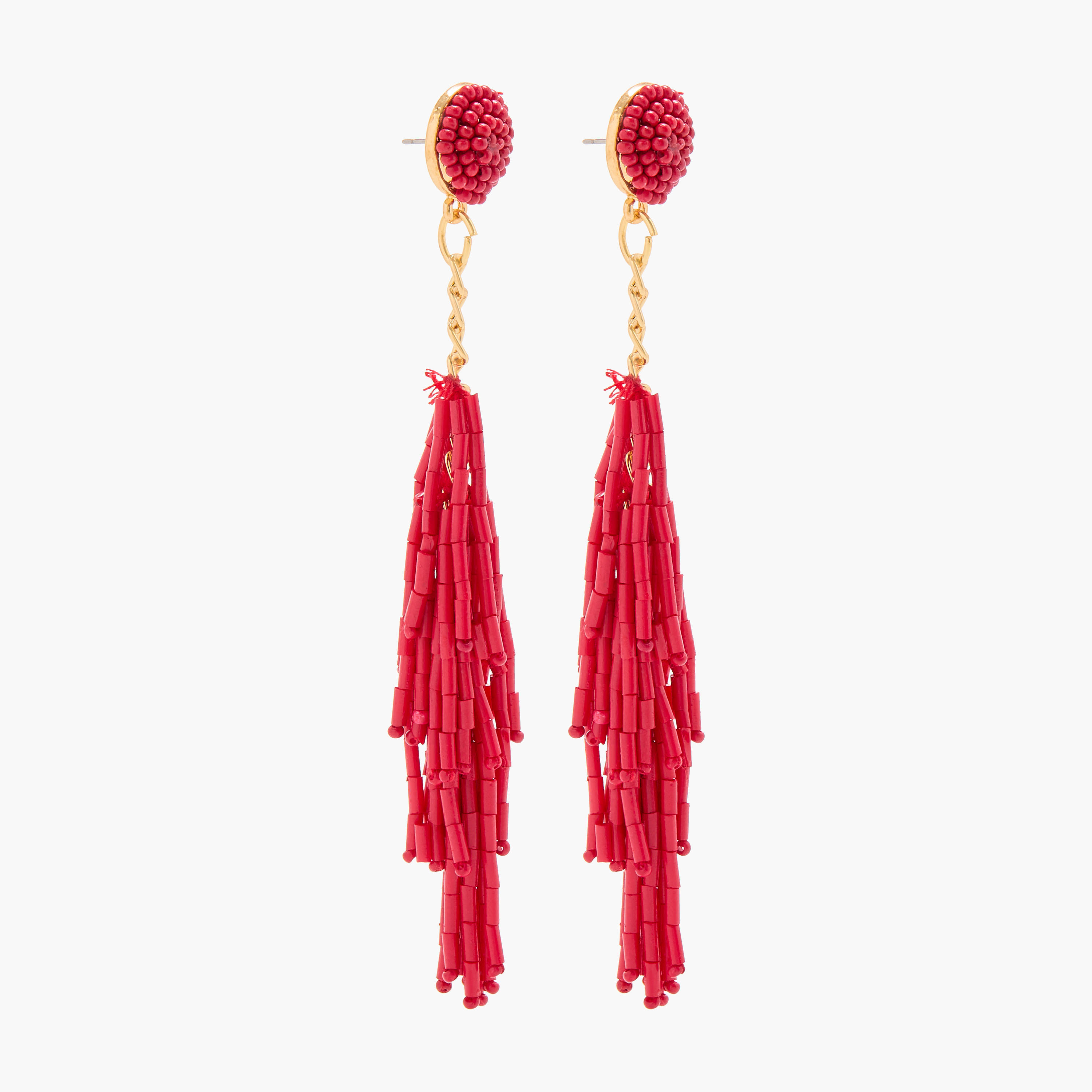Embellished Tassel Drop Earrings with Pushback Closure-women-watchesandjewellery-jewellery-earrings-image-3