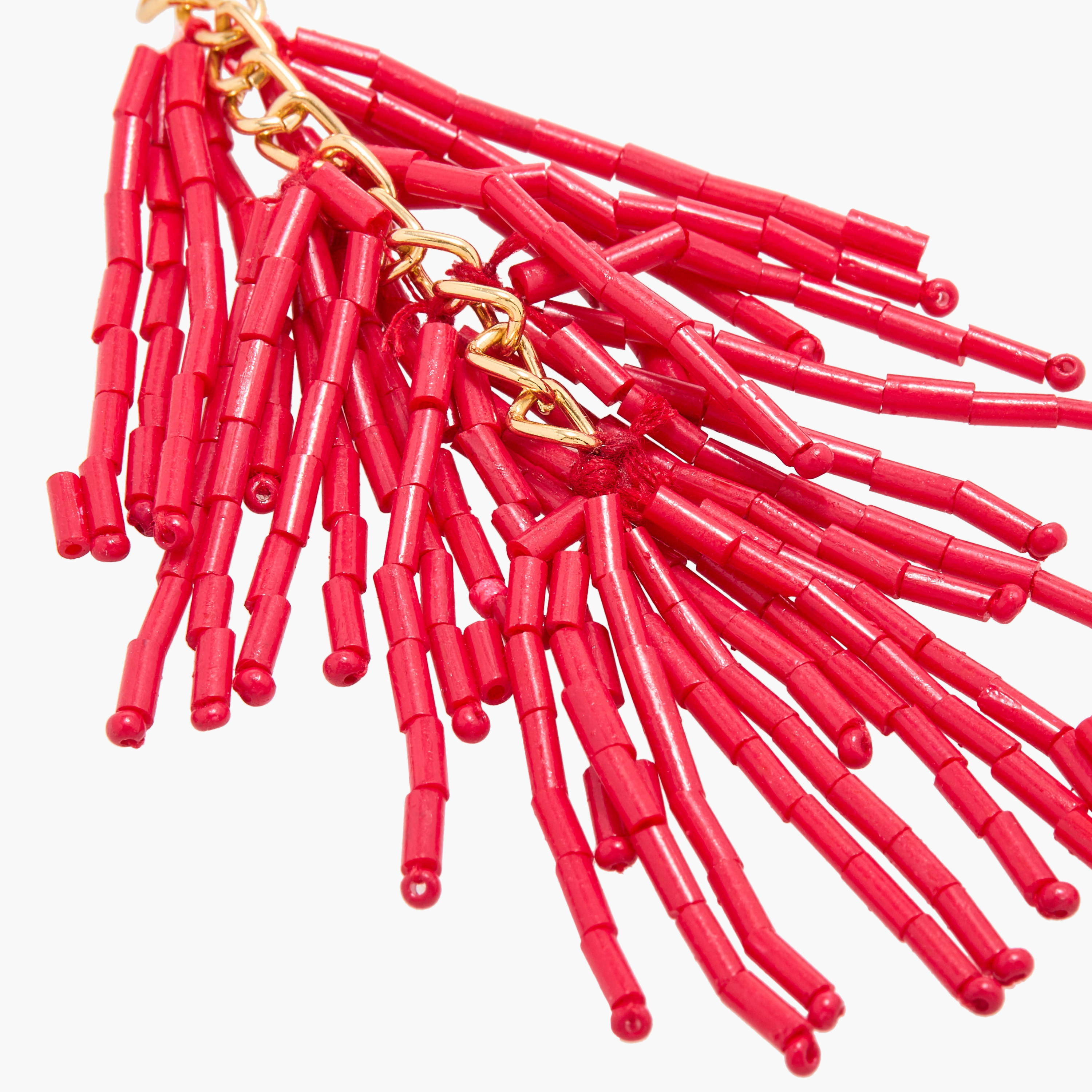 Embellished Tassel Drop Earrings with Pushback Closure-women-watchesandjewellery-jewellery-earrings-image-5
