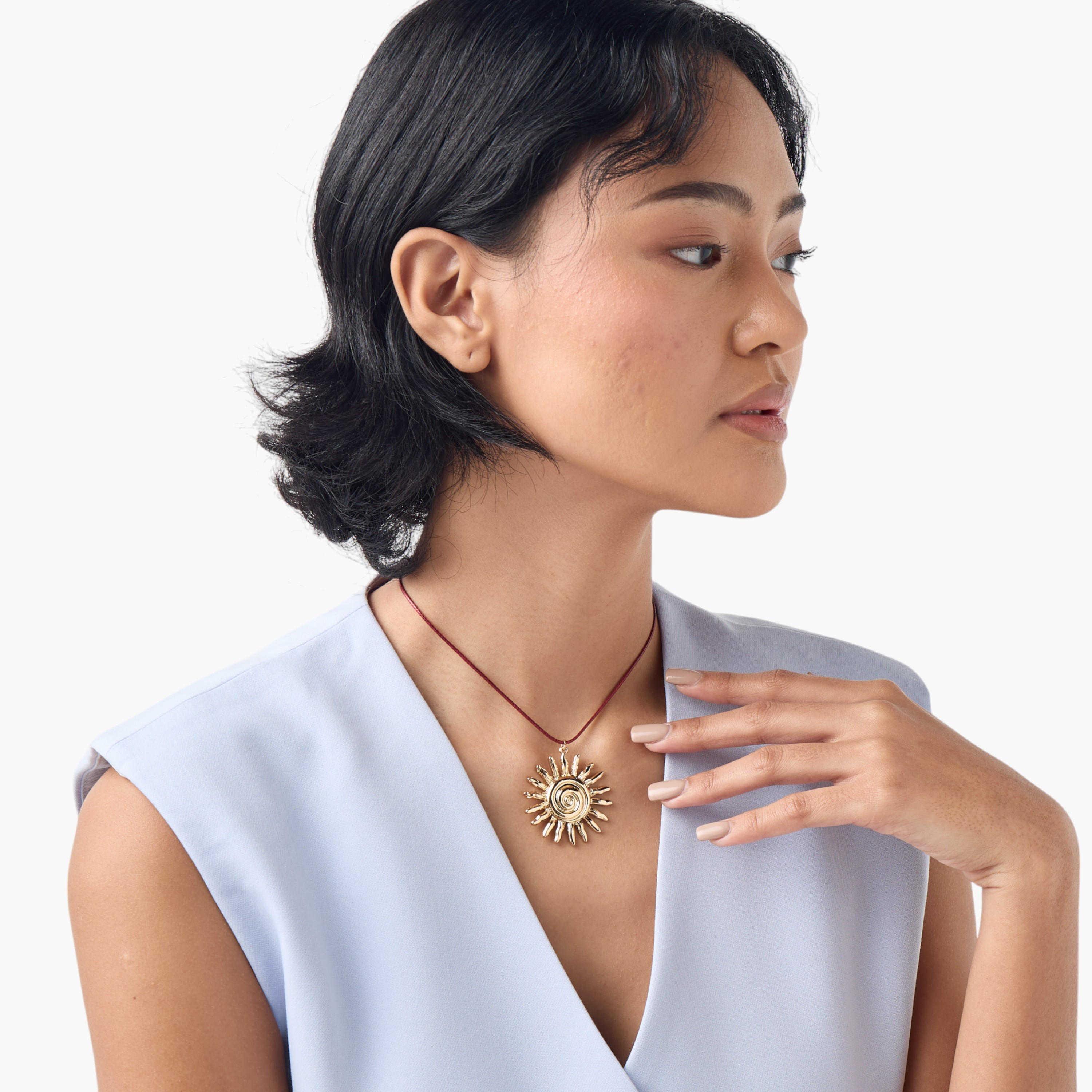 قلادة بدلاية شمس ومشبك قابل للتعديل-women-watchesandjewellery-jewellery-necklacesandpendants-image-4