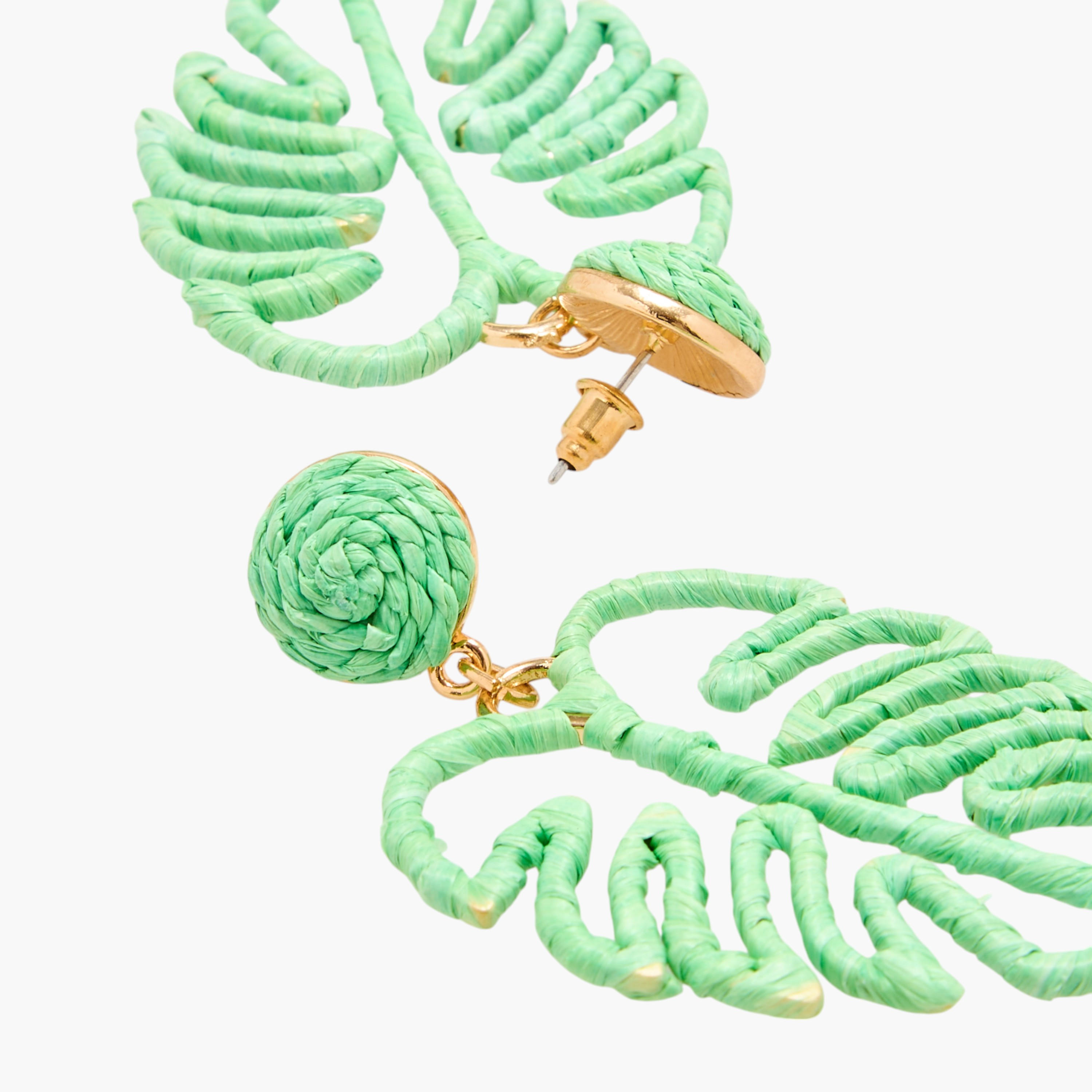 Leaf Earrings with Pushback Closure-women-watchesandjewellery-jewellery-earrings-image-4