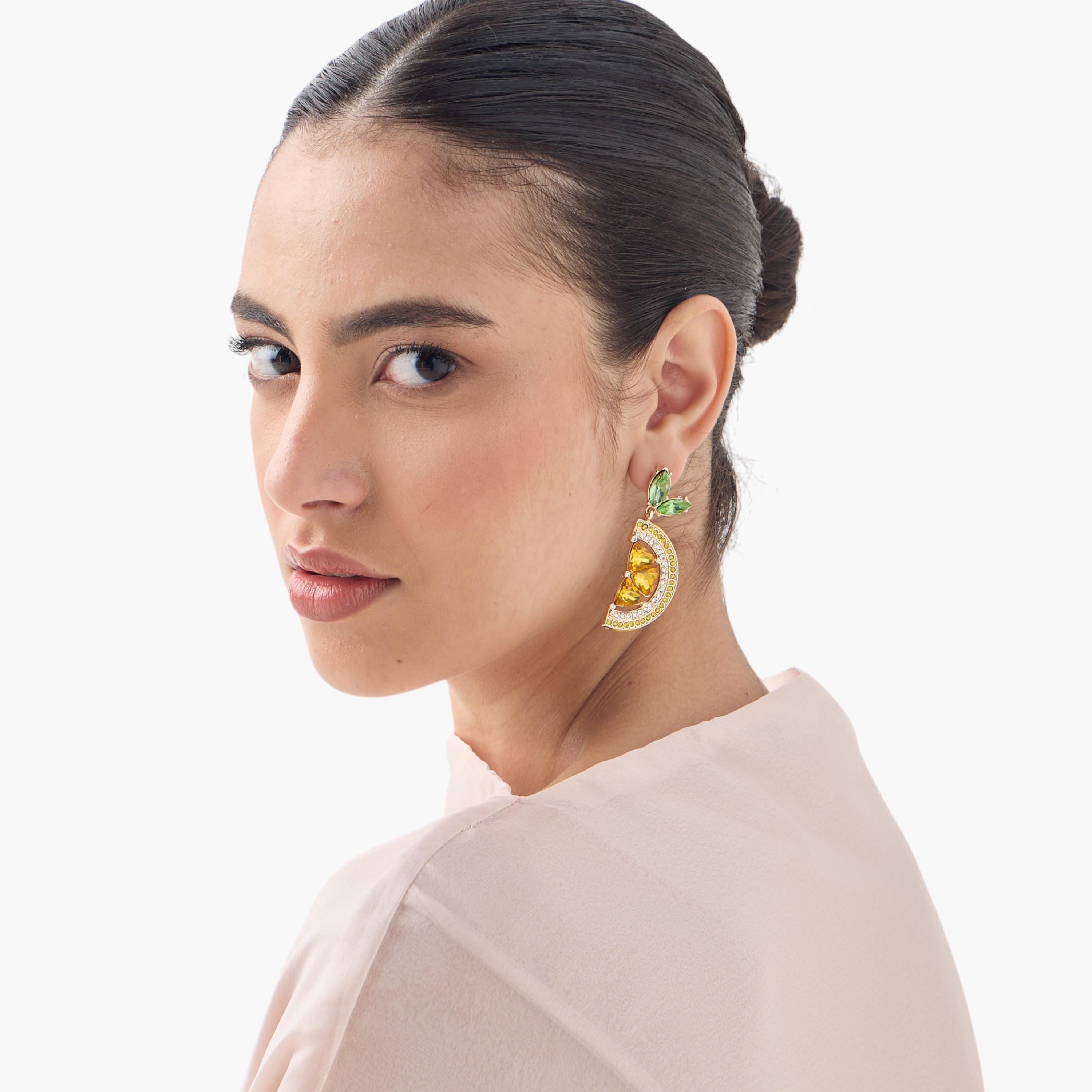 حلق ليمون مزين بمكبس إغلاق خلفي-women-watchesandjewellery-jewellery-earrings-image-8