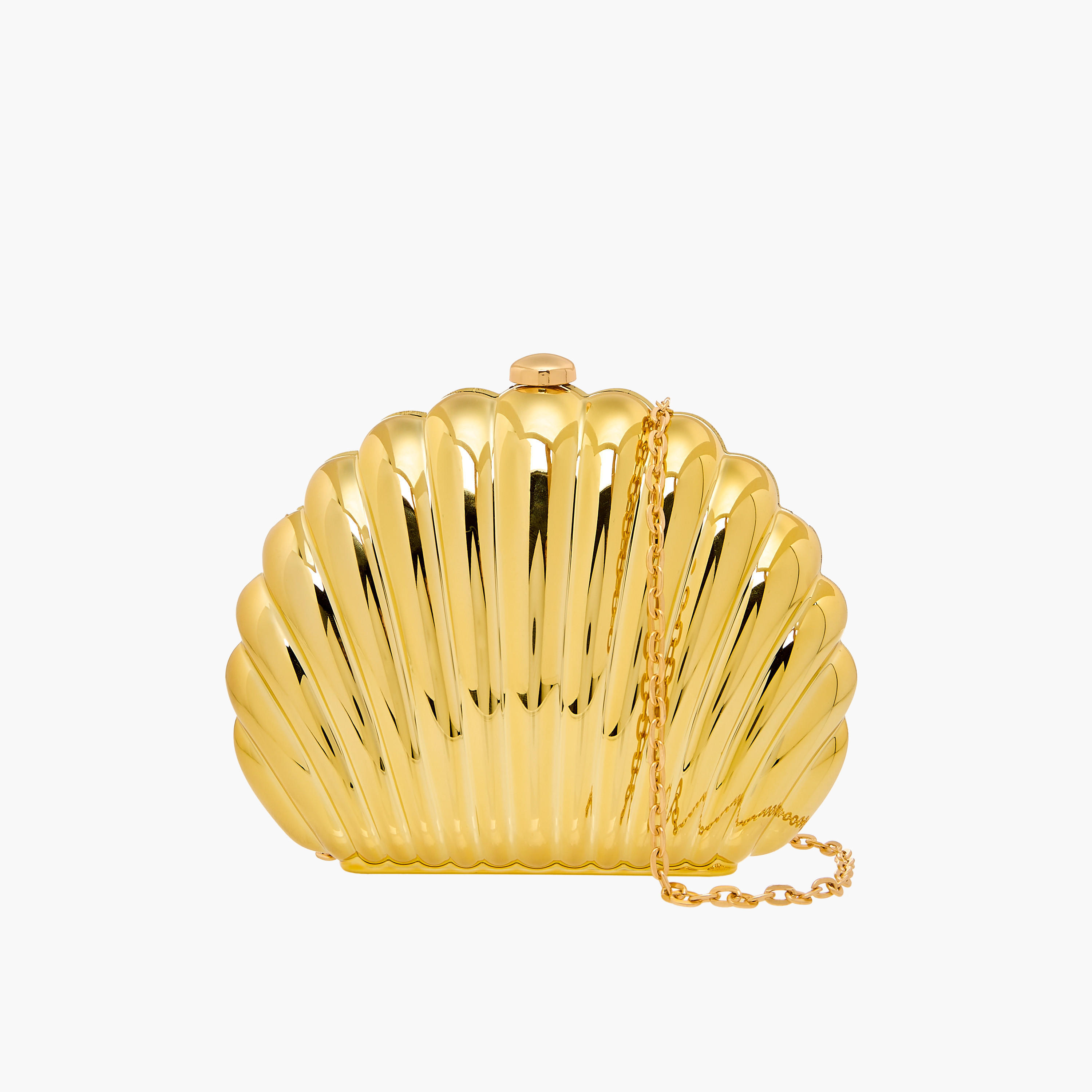 شنطة كلاتش معدنية بتصميم صدفة وحزام سلسلة قابل للفصل-women-bagsandwallets-handbags-image-8