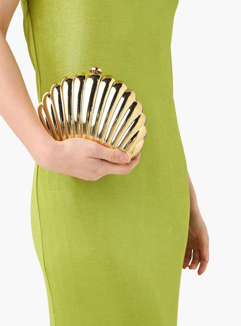 شنطة كلاتش معدنية بتصميم صدفة وحزام سلسلة قابل للفصل-women-bagsandwallets-handbags-image-7