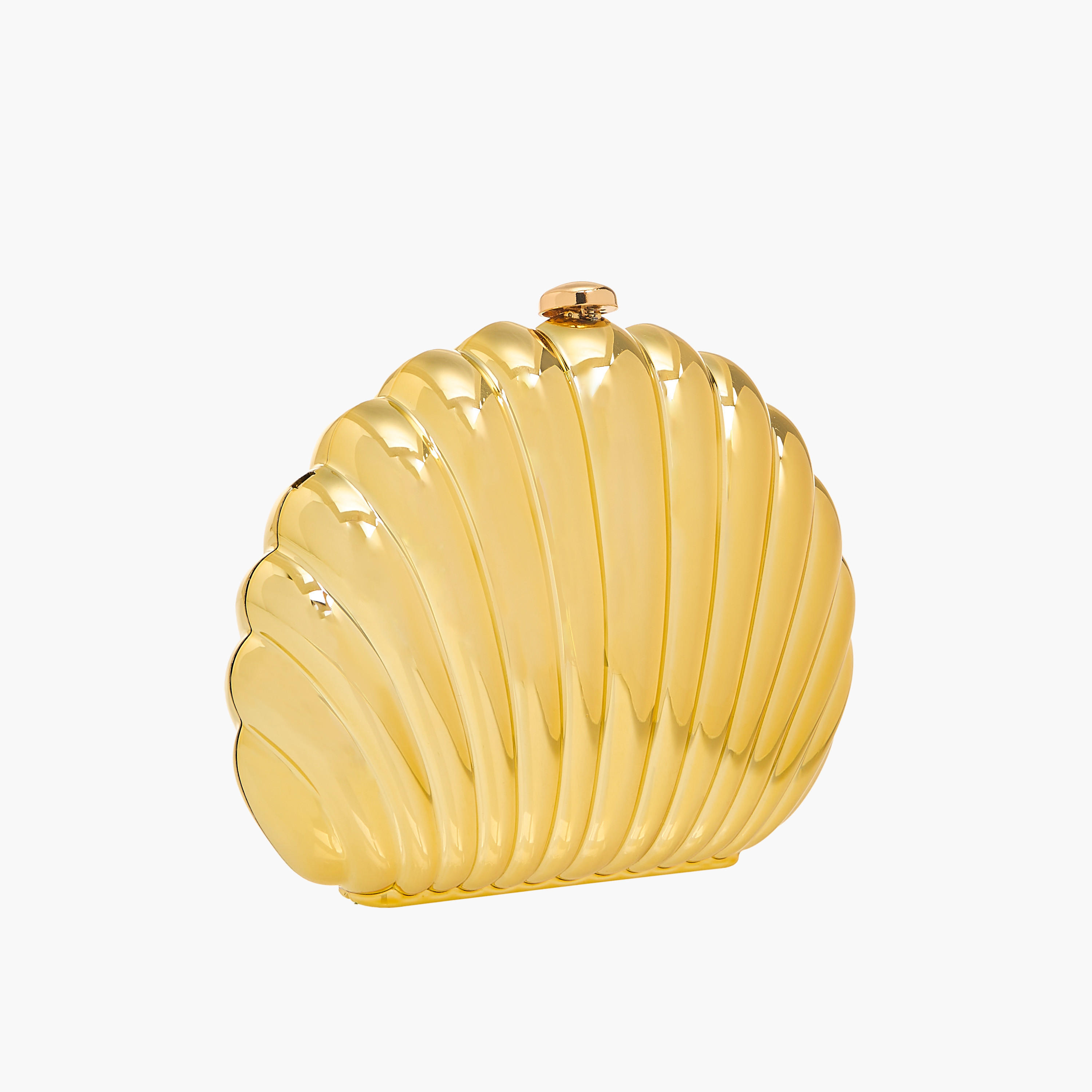 شنطة كلاتش معدنية بتصميم صدفة وحزام سلسلة قابل للفصل-women-bagsandwallets-handbags-image-5