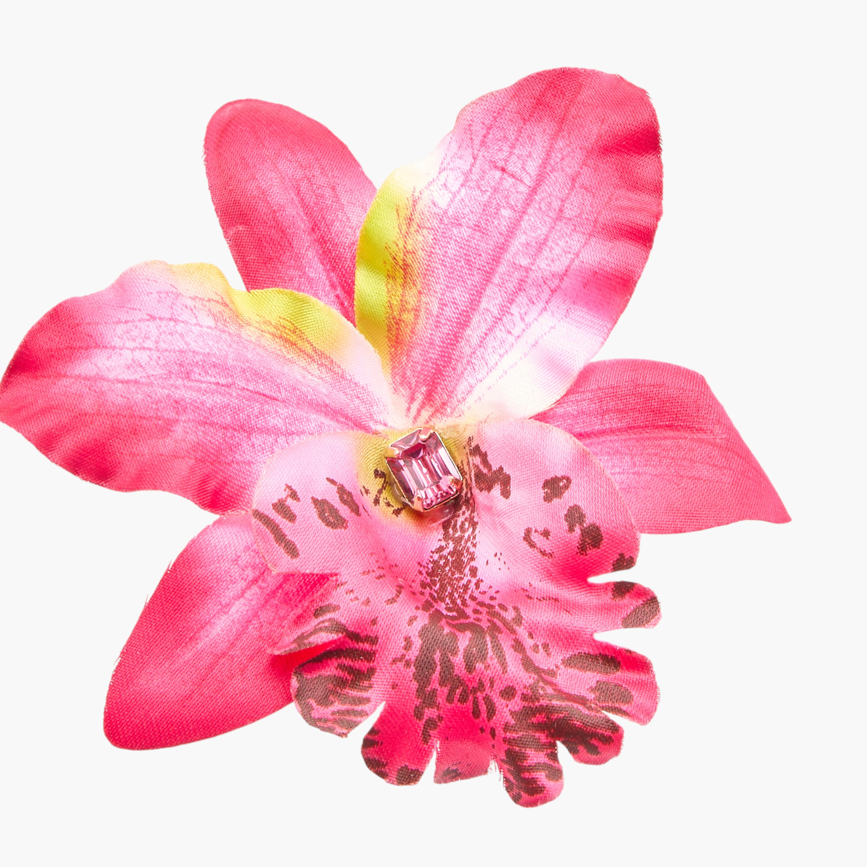 Orchid Fabric Earrings with Pushback Closure-women-watchesandjewellery-jewellery-earrings-image-4