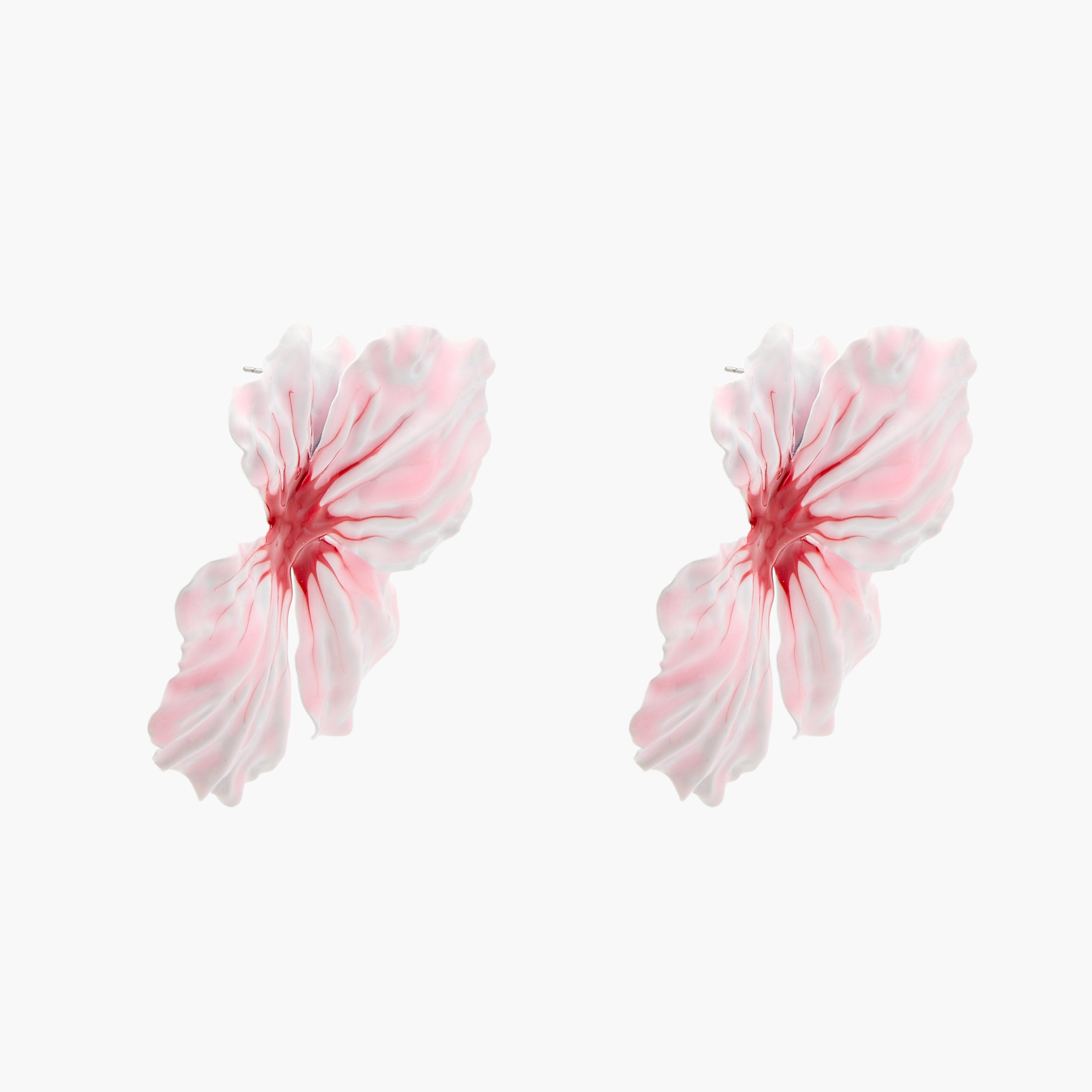 Orchid Metallic Earrings with Pushback Closure-women-watchesandjewellery-jewellery-earrings-image-3