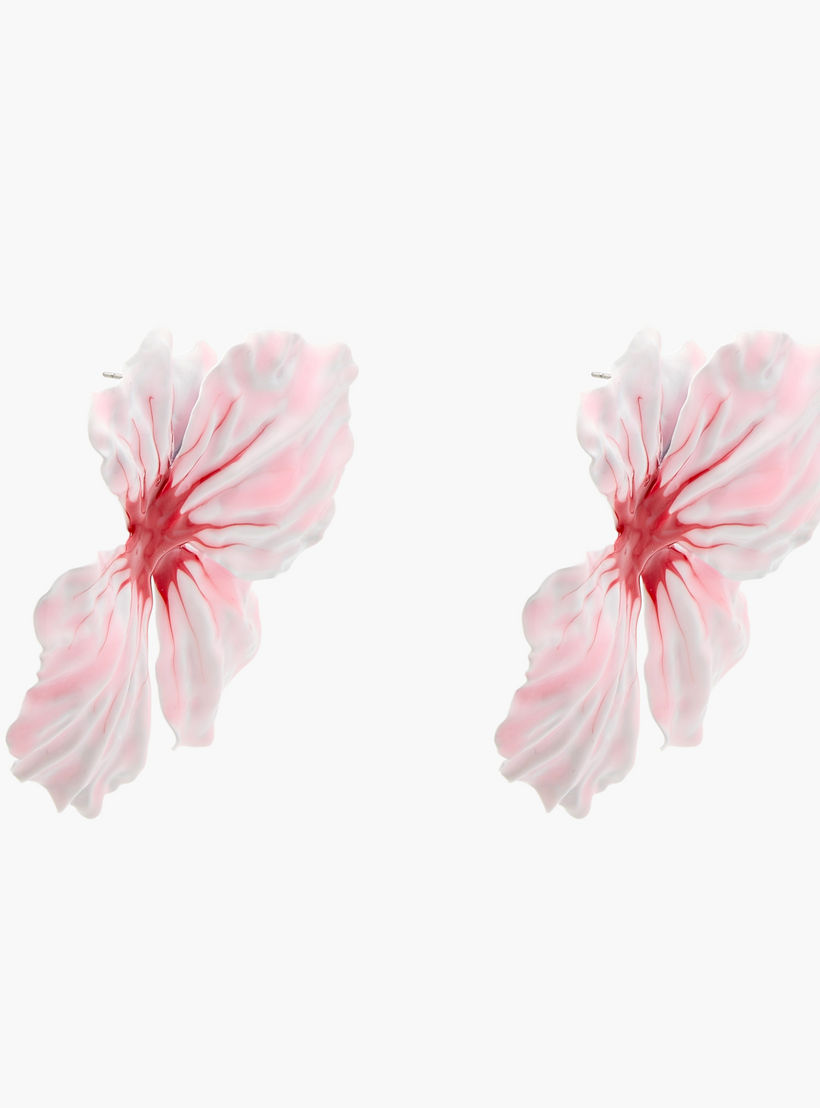 Orchid Metallic Earrings with Pushback Closure-women-watchesandjewellery-jewellery-earrings-image-3