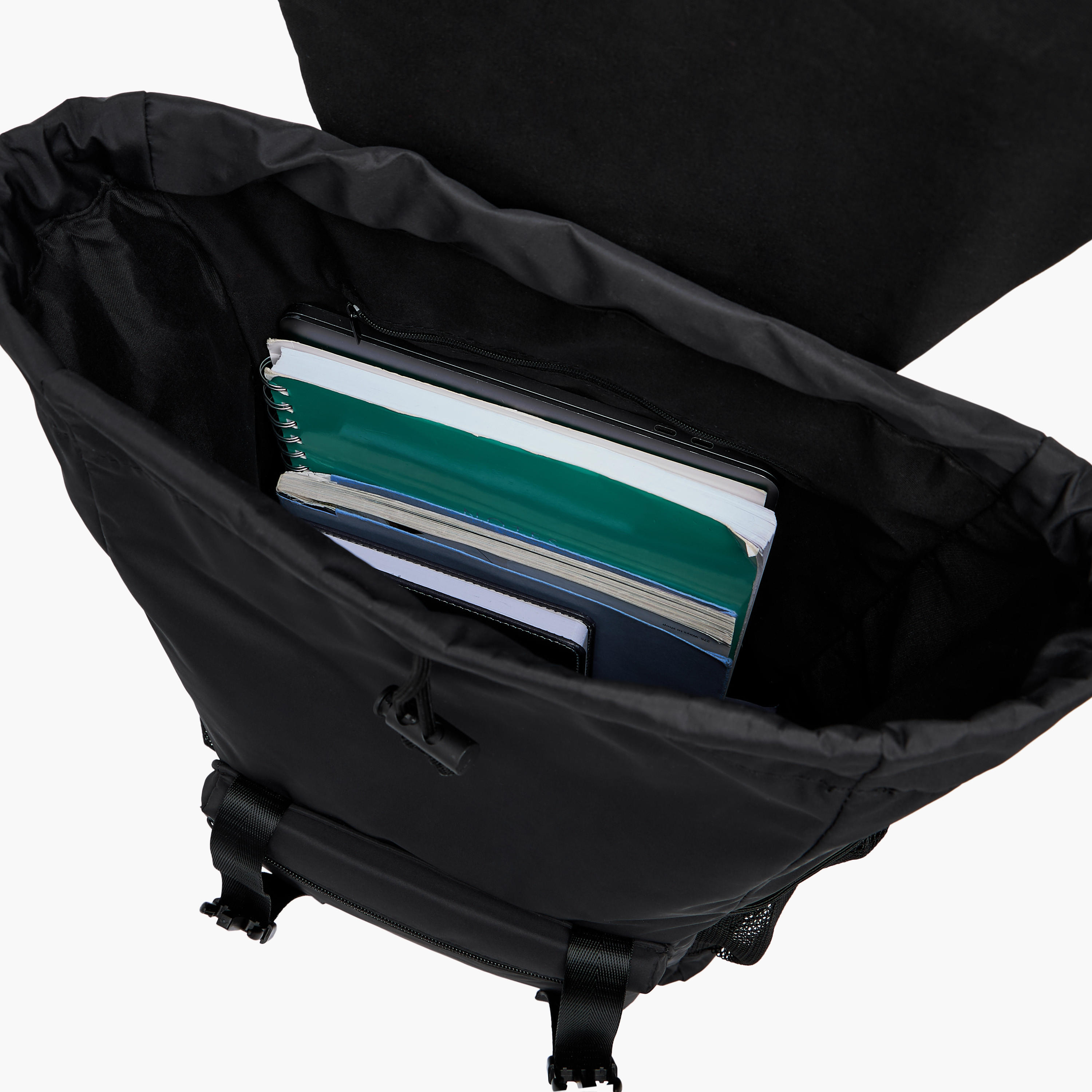 شنطة ظهر بأحزمة كتف قابلة للتعديل وإبزيم إغلاق - 27x16x45 سم-women-bagsandwallets-backpacks-image-1