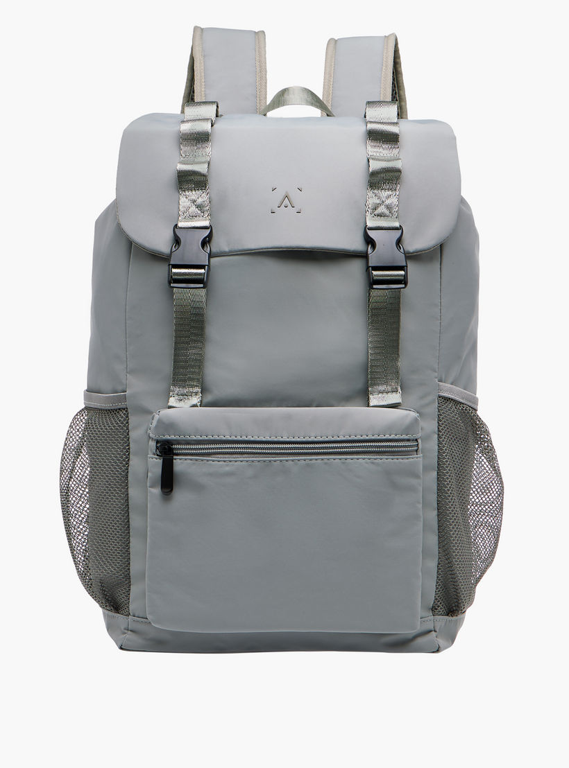 Buckle Closure Backpack with Adjustable Shoulder Straps - 27x16x45 cm-women-bagsandwallets-backpacks-image-1