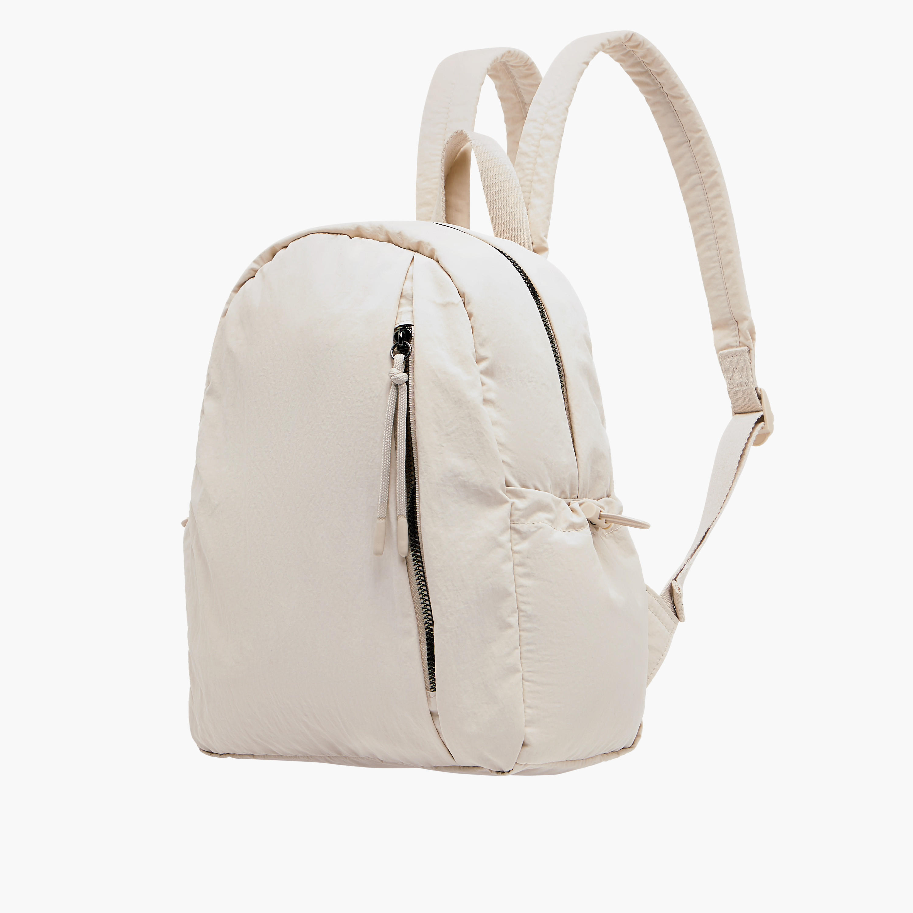 Canvas Backpack with Adjustable Shoulder Straps and Zip Closure - 27.5x13x35 cm-women-bagsandwallets-backpacks-image-3
