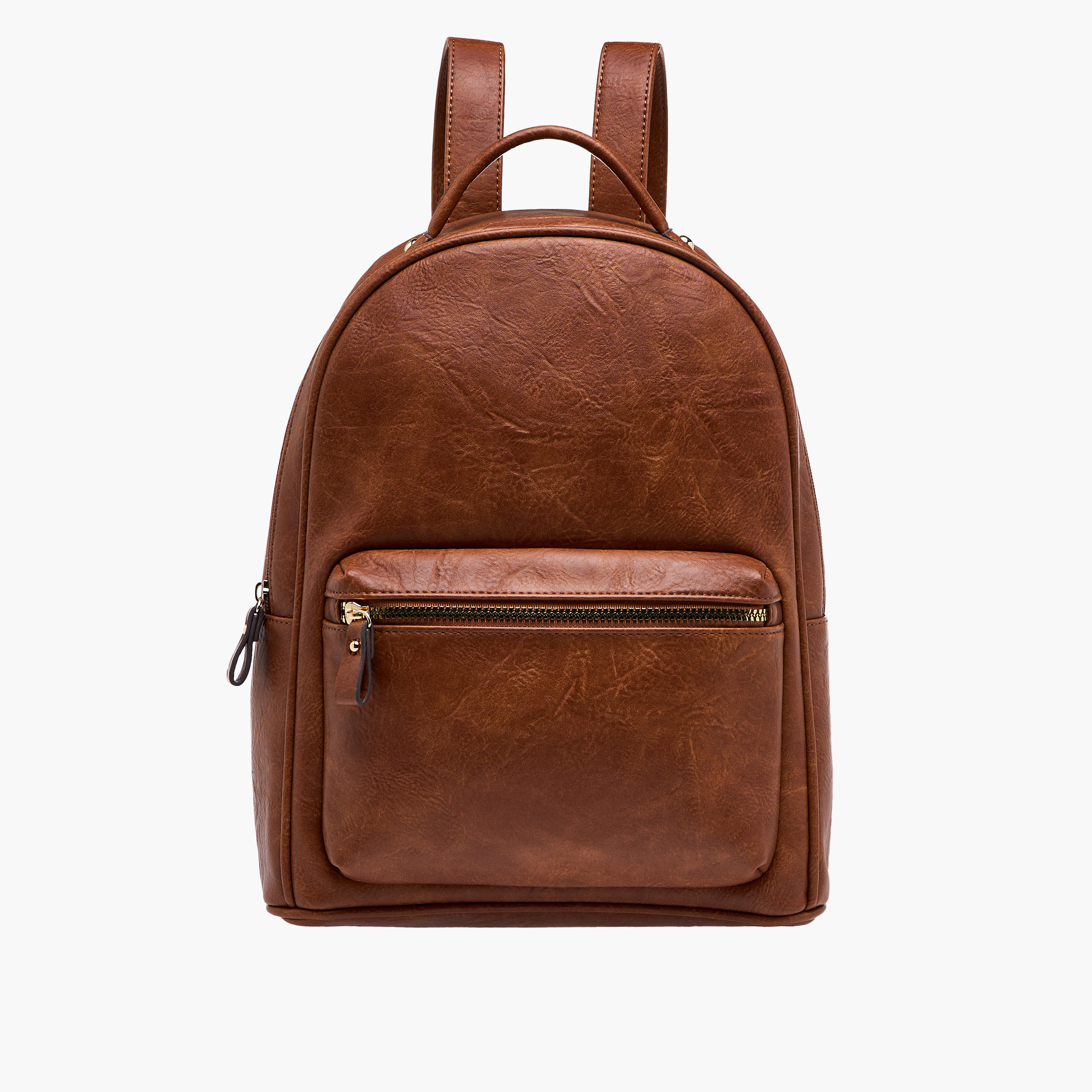 شنطة ظهر بارزة الملمس بأحزمة ظهر قابلة للتعديل وإغلاق سحاب-women-bagsandwallets-backpacks-image-7