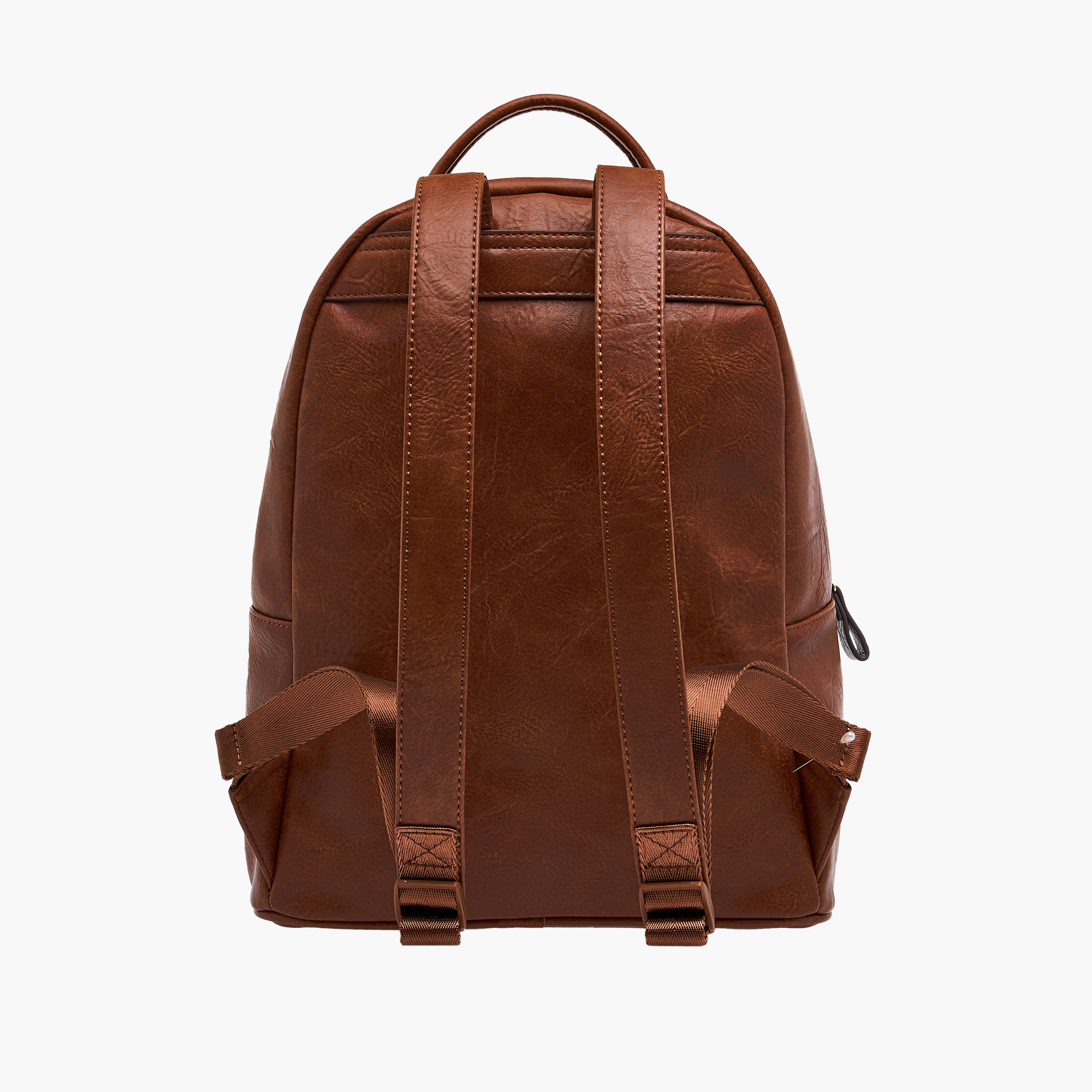 شنطة ظهر بارزة الملمس بأحزمة ظهر قابلة للتعديل وإغلاق سحاب-women-bagsandwallets-backpacks-image-4