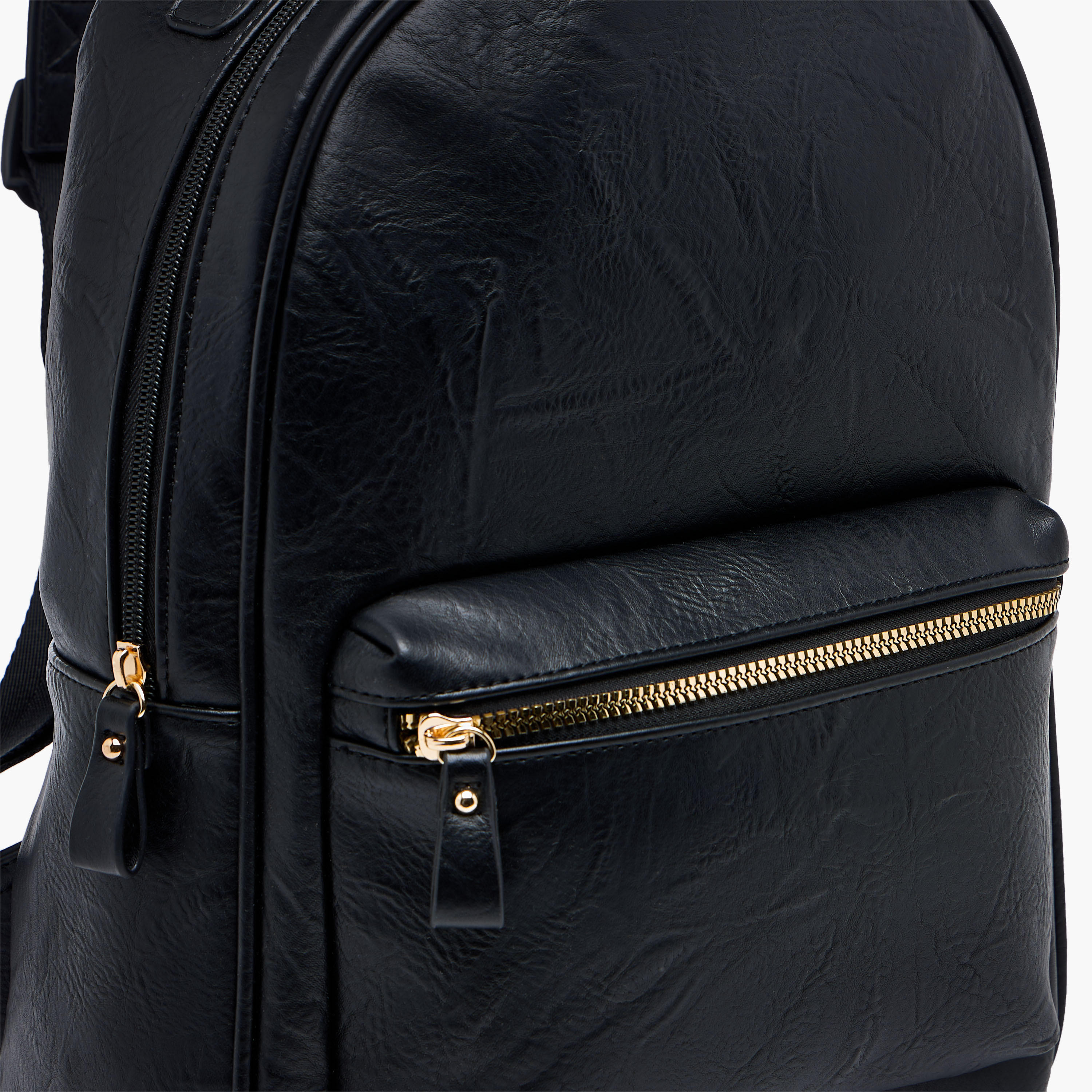Textured Backpack with Adjustable Shoulder Straps and Zip Closure-women-bagsandwallets-backpacks-image-5