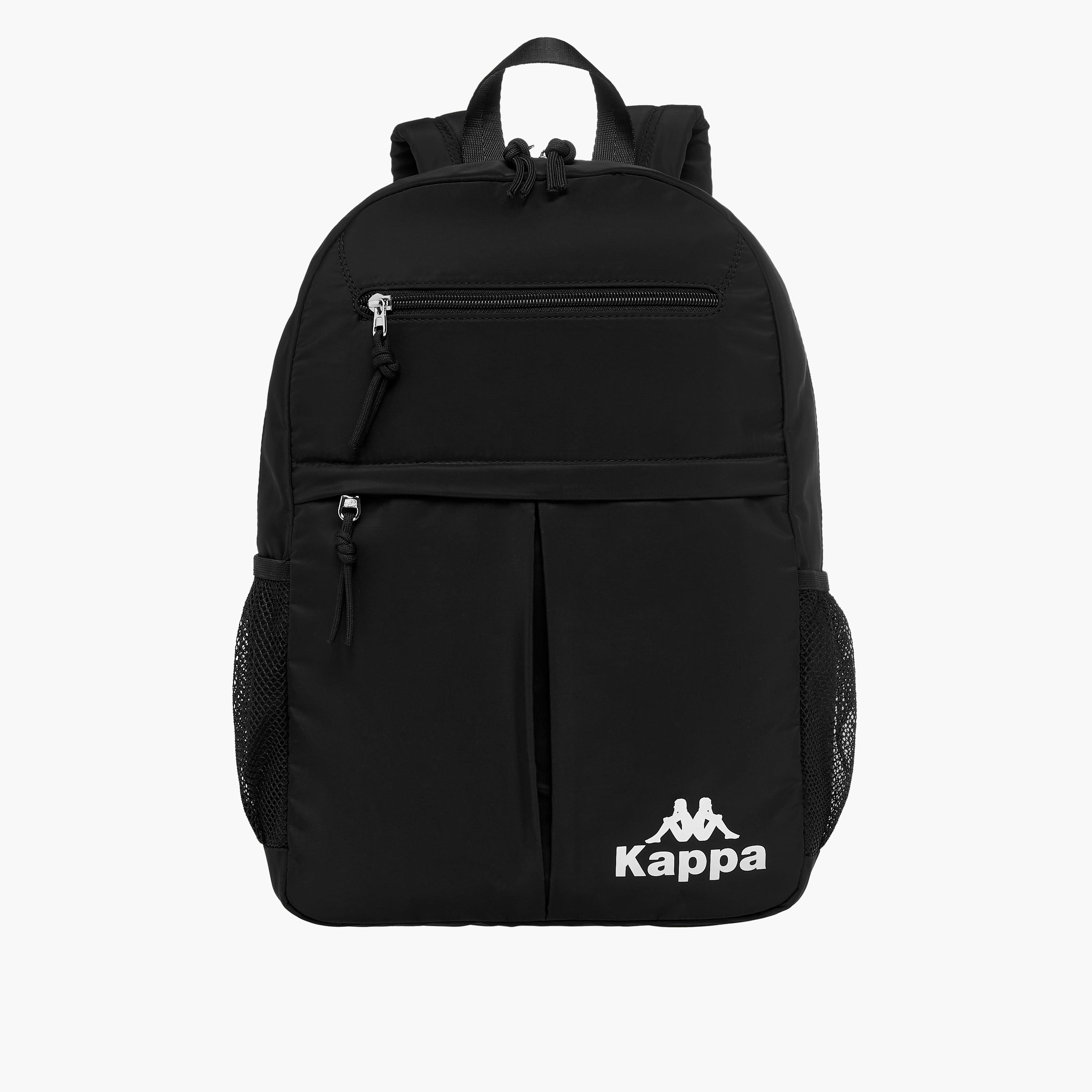 Kappa Logo Print Backpack with Adjustable Shoulder Straps - 27x14x42 cm-women-bagsandwallets-backpacks-image-1