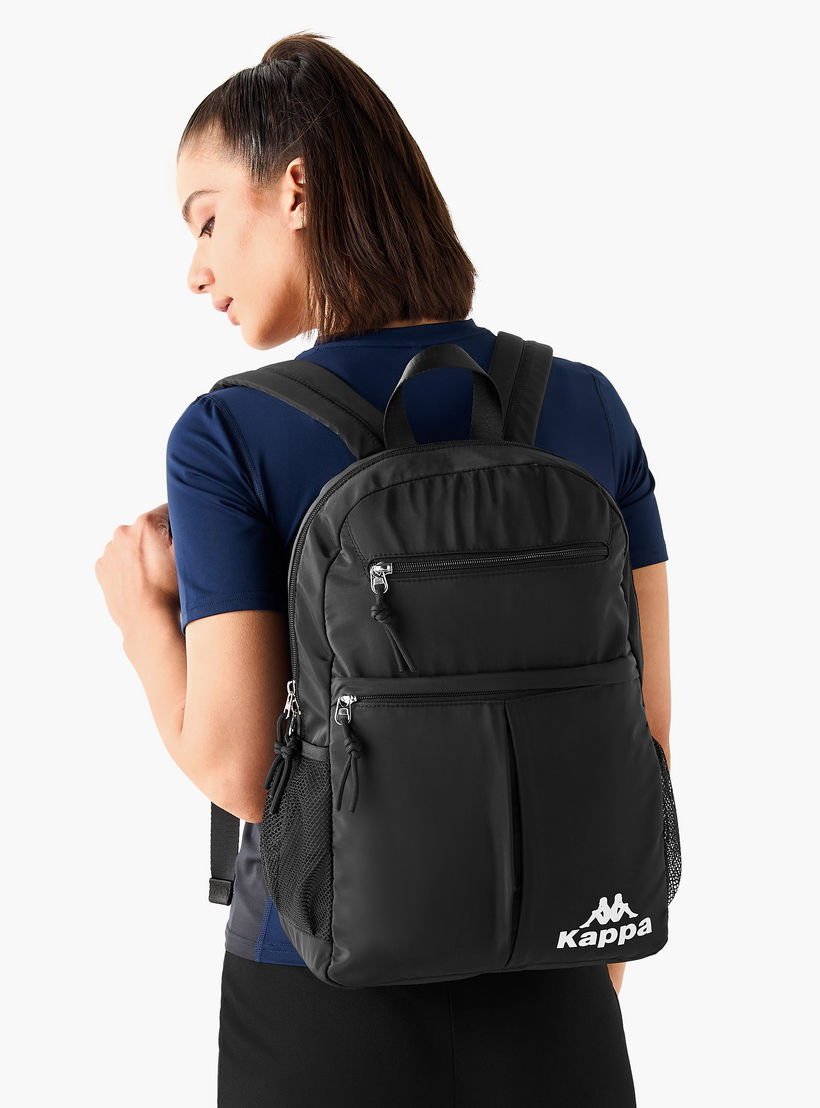 شنطة ظهر بأحزمة كتف قابلة للتعديل وطبعات الشعار من كابا - 27x14x42 سم-women-bagsandwallets-backpacks-image-2