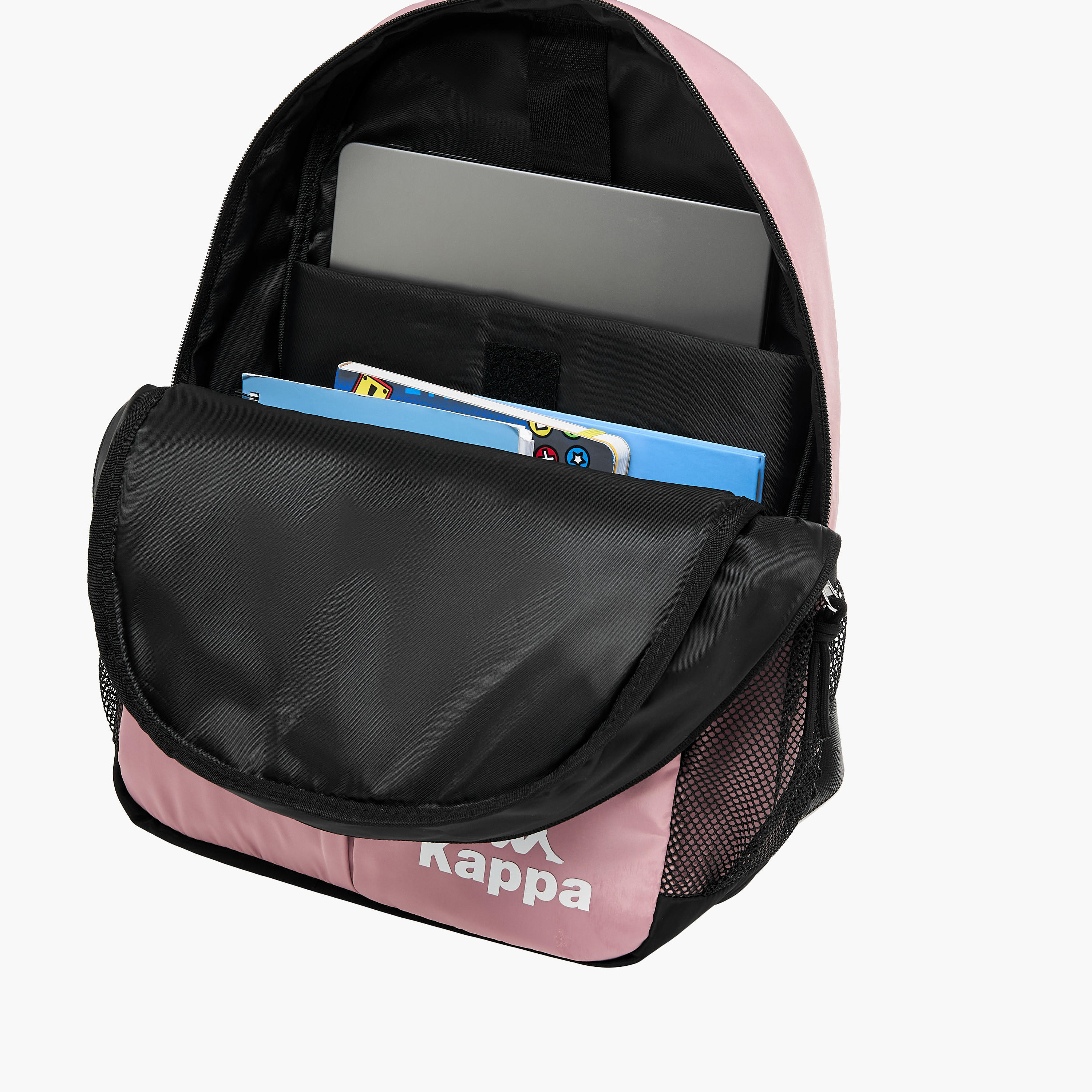 Kappa Logo Print Backpack with Adjustable Shoulder Straps - 27x14x42 cm-women-bagsandwallets-backpacks-image-9