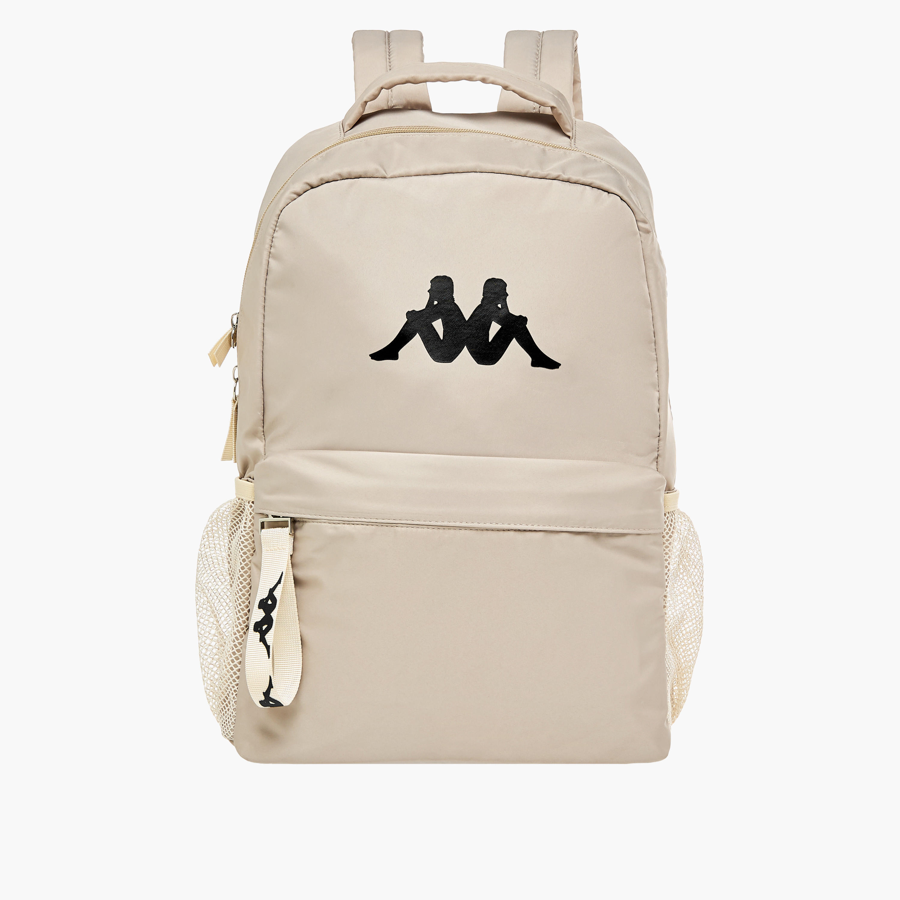 Kappa Logo Print Backpack with Adjustable Shoulder Straps and Pouch - 28x14x36 cm-women-bagsandwallets-backpacks-image-4