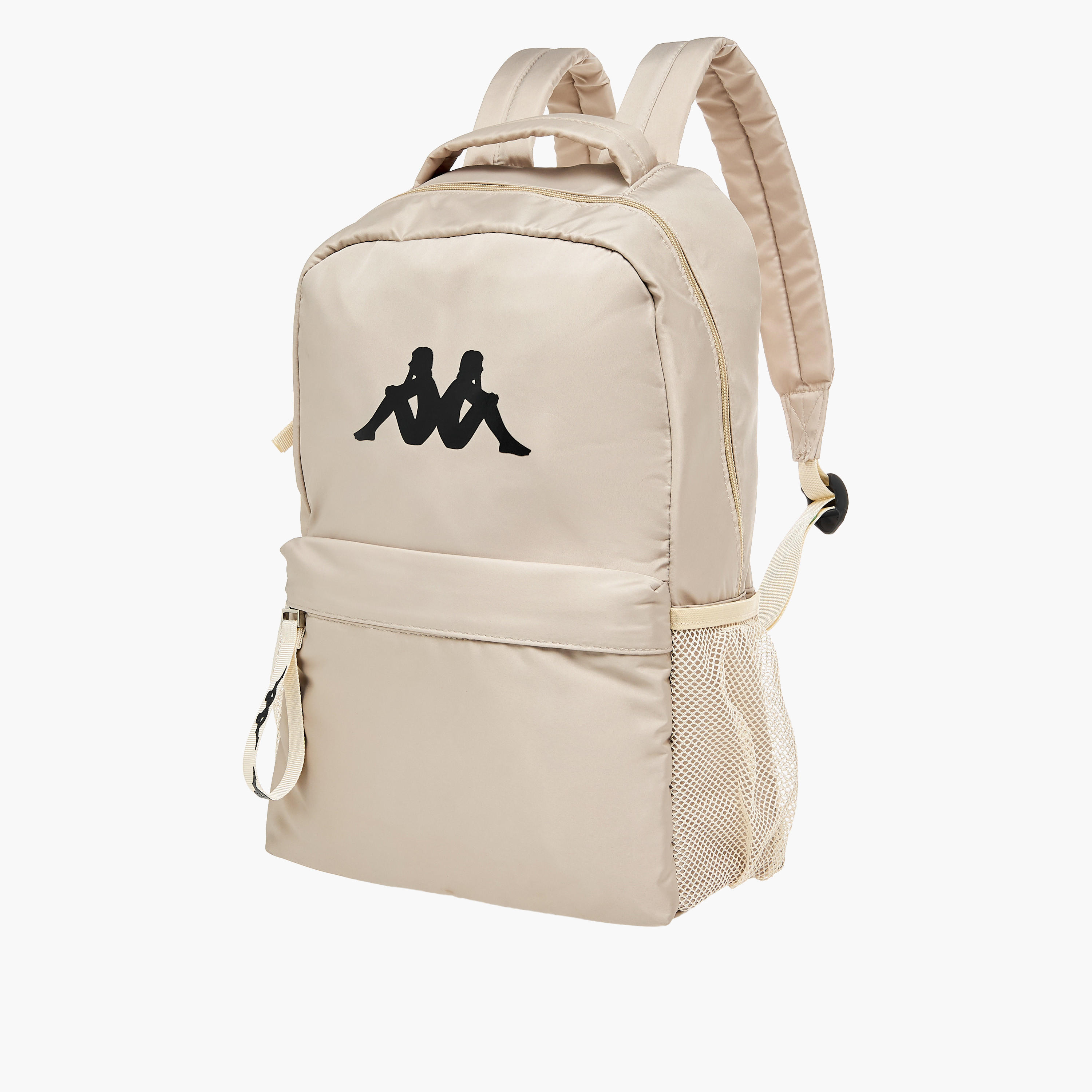 Kappa Logo Print Backpack with Adjustable Shoulder Straps and Pouch - 28x14x36 cm-women-bagsandwallets-backpacks-image-7