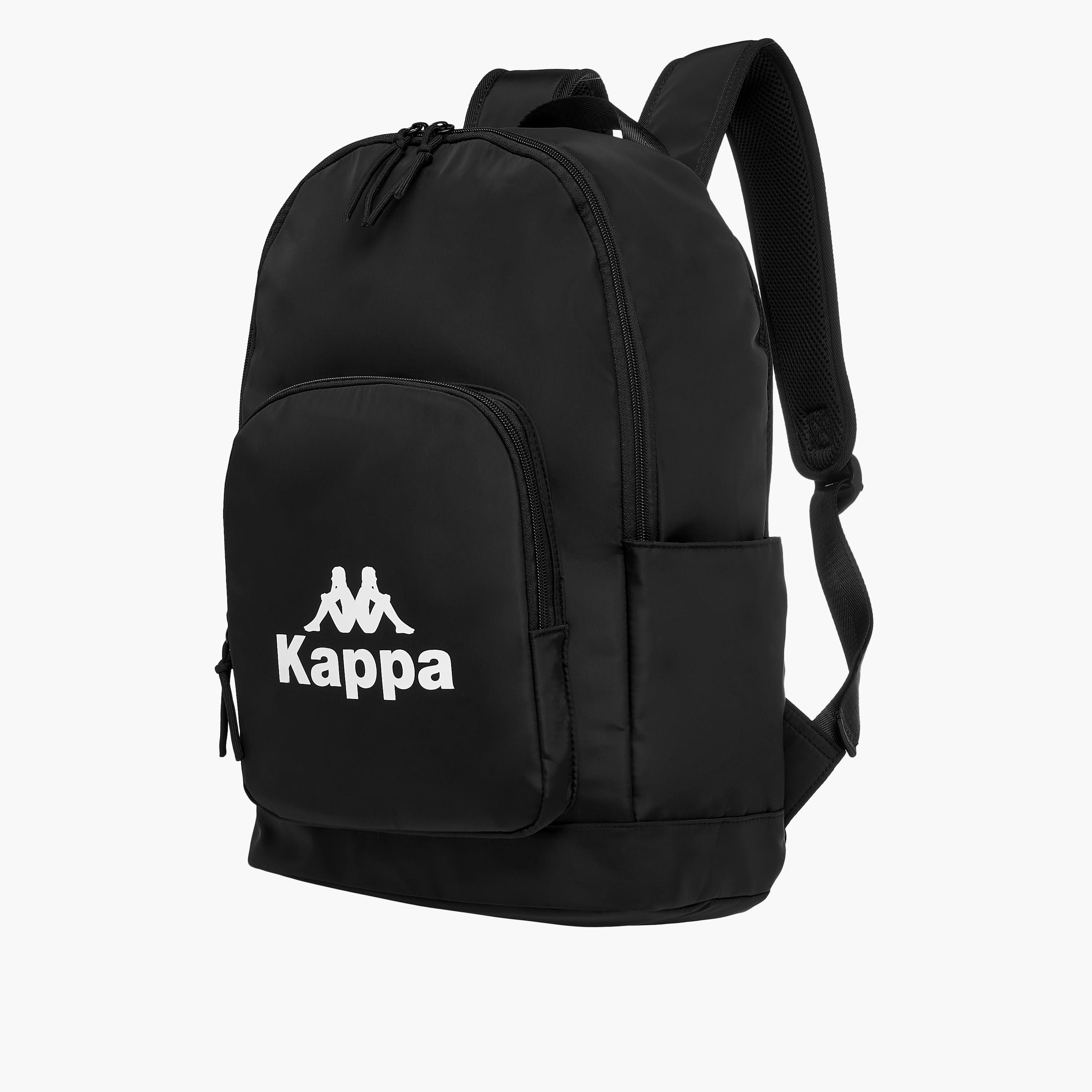 Kappa Logo Print Backpack with Adjustable Shoulder Straps - 28x14x44 cm-women-bagsandwallets-backpacks-image-4