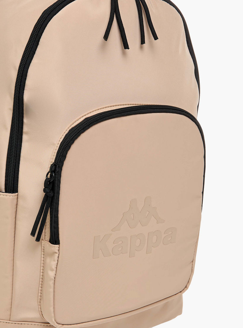Kappa Logo Print Backpack with Adjustable Shoulder Straps - 28x14x44 cm-women-bagsandwallets-backpacks-image-7