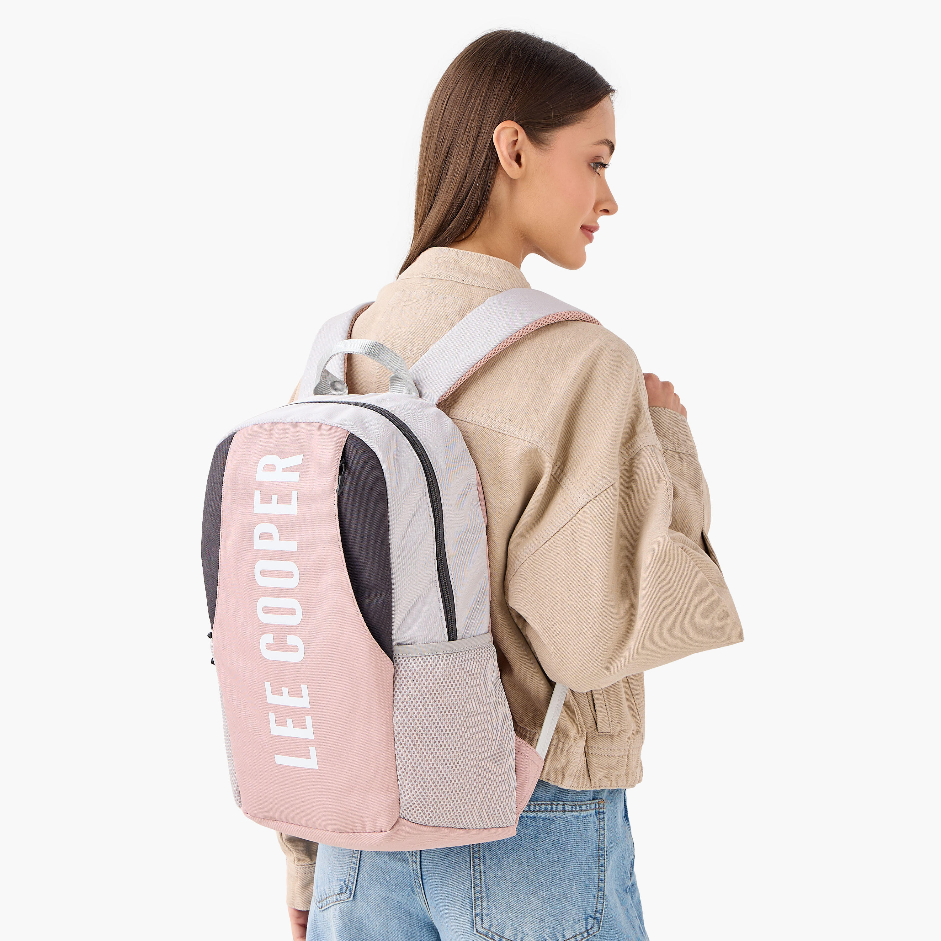 شنطة ظهر بأحزمة كتف قابلة للتعديل وسحاب إغلاق وطبعات من لي كوبر - 28x13.5x43 سم-women-bagsandwallets-backpacks-image-7