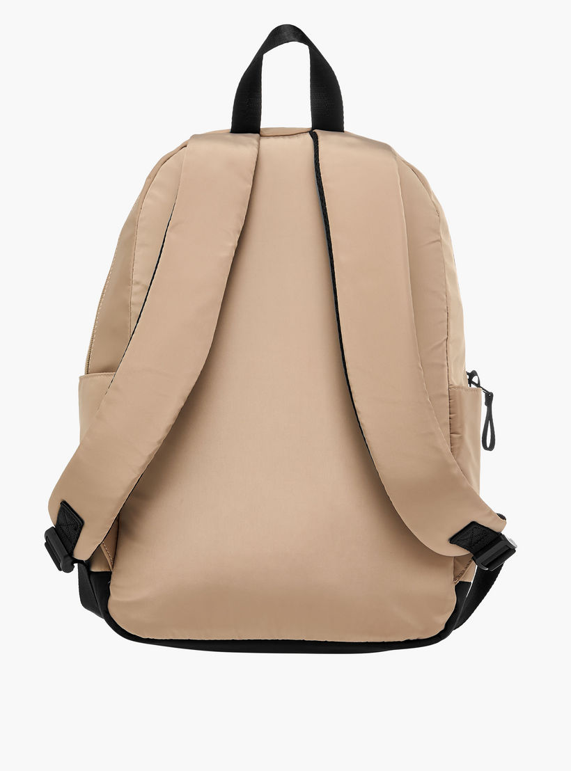 Lee Cooper Logo Print Backpack with Adjustable Shoulder Straps - 28x13.5x44 cm-women-bagsandwallets-backpacks-image-5