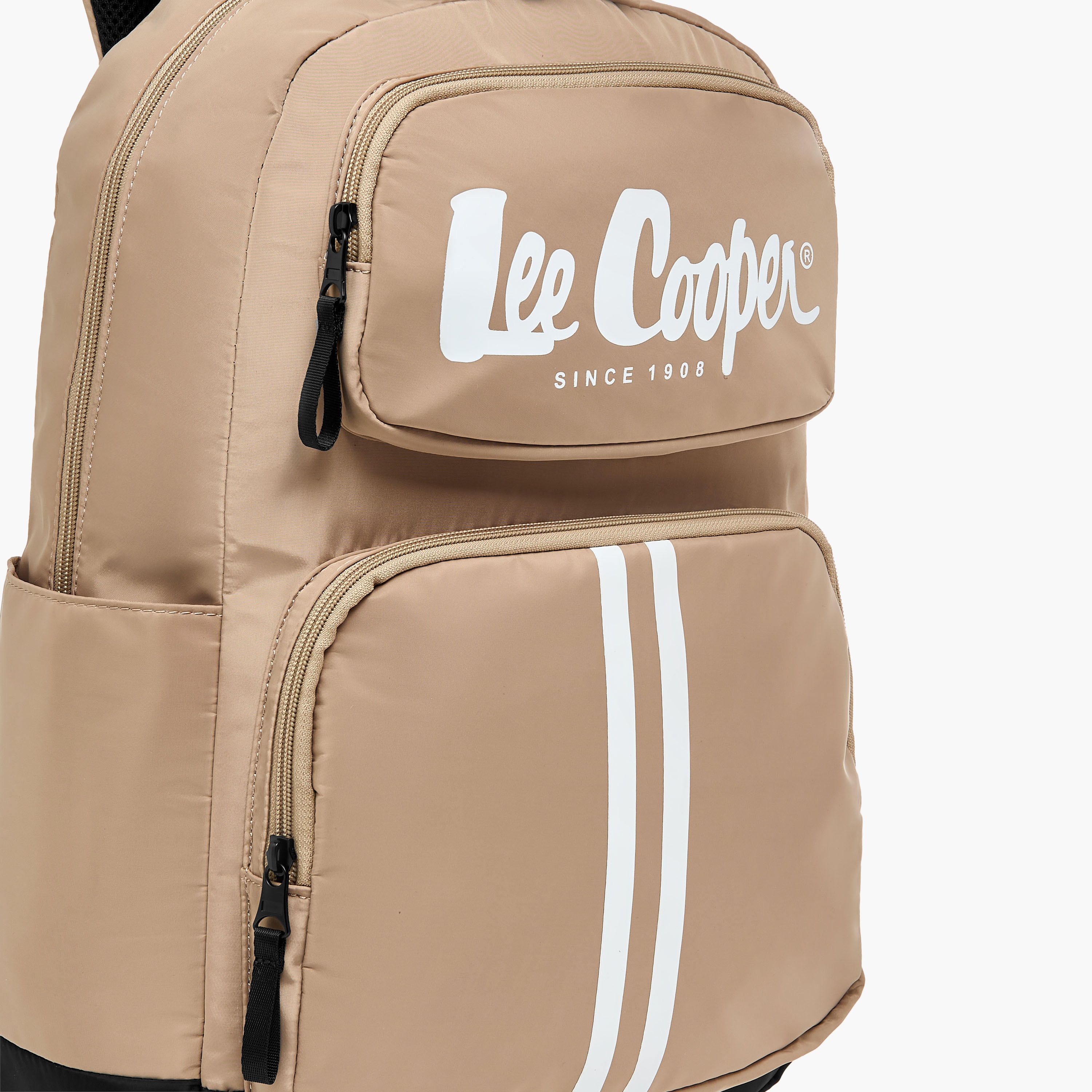 Lee Cooper Logo Print Backpack with Adjustable Shoulder Straps - 28x13.5x44 cm-women-bagsandwallets-backpacks-image-7