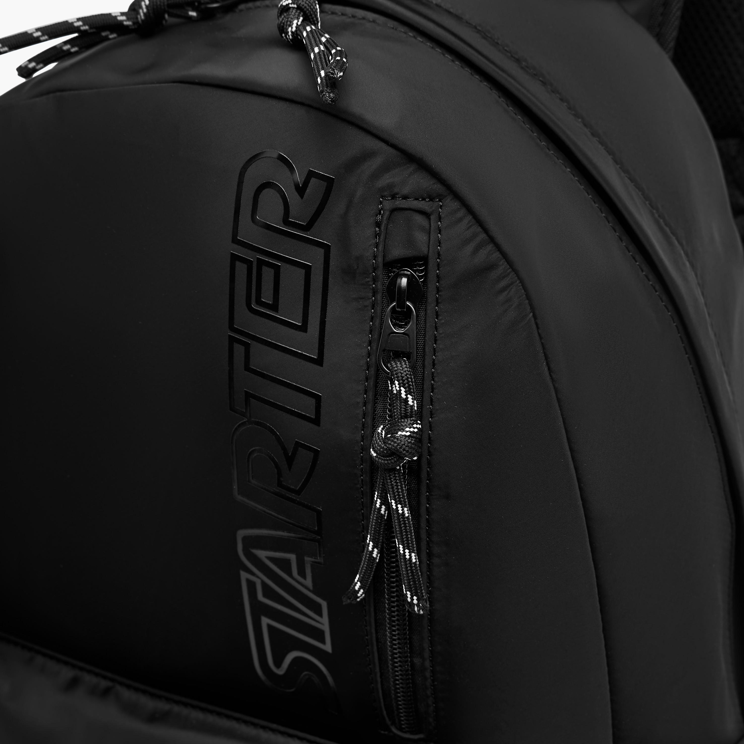 Starter Logo Print Backpack with Adjustable Shoulder Straps and Pouch - 28x13x42 cm-women-bagsandwallets-backpacks-image-8