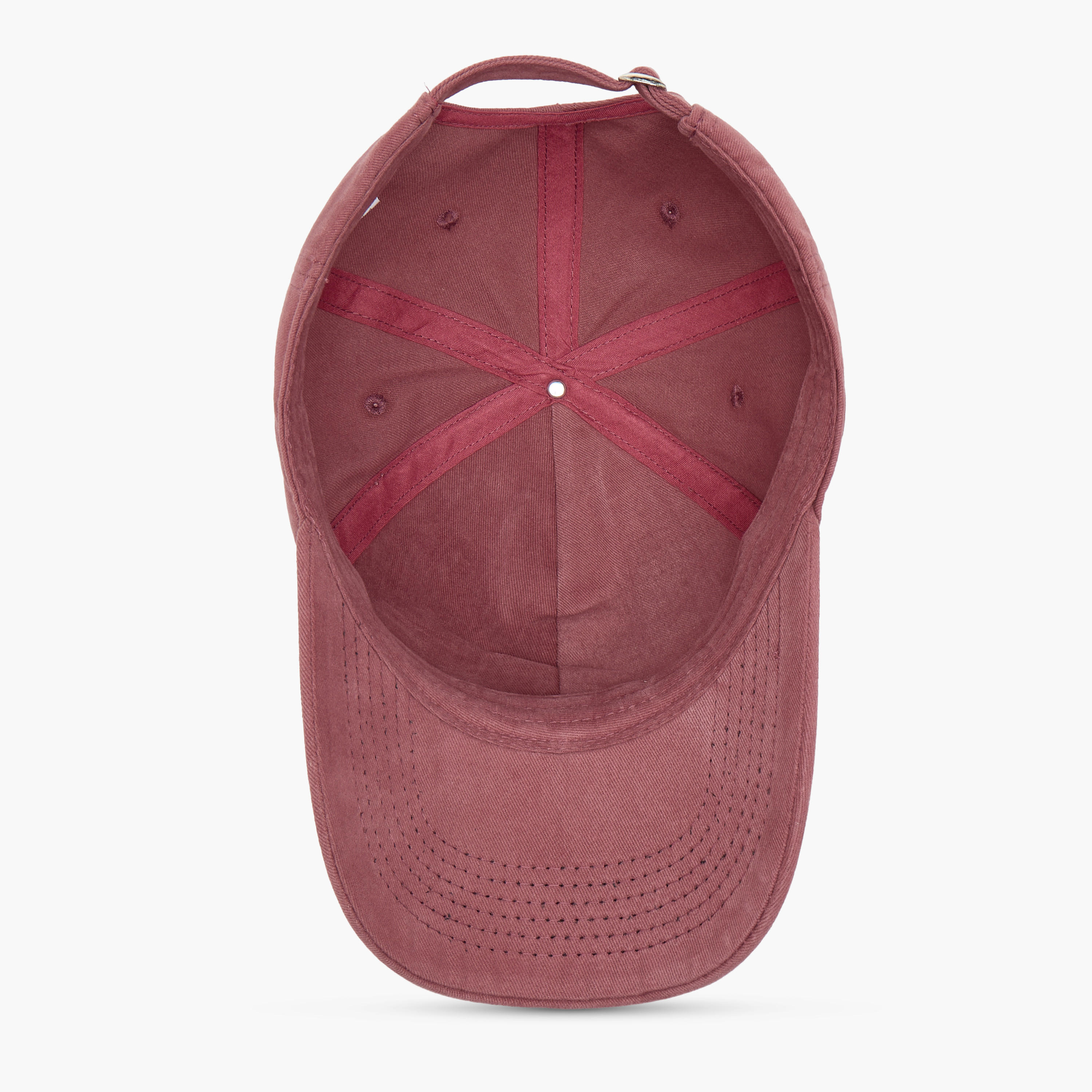 Embossed Detail Cap with Buckle Strap Closure-women-clothingaccessories-capsandhats-image-8