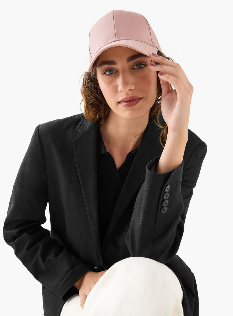 كاب بيسبول كانفاس بحزام بإبزيم إغلاق-women-clothingaccessories-capsandhats-image-7