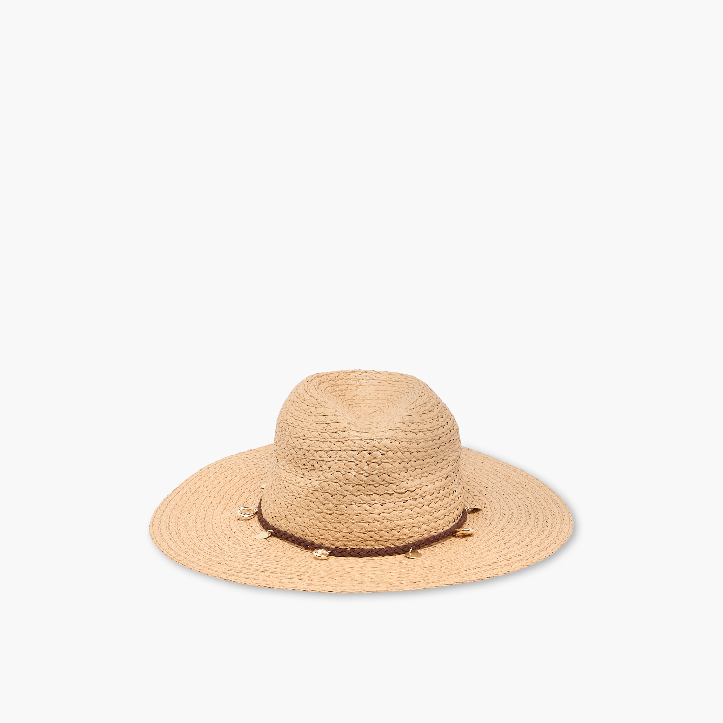 Braid Trim Detail Beach Hat-women-clothingaccessories-capsandhats-image-1
