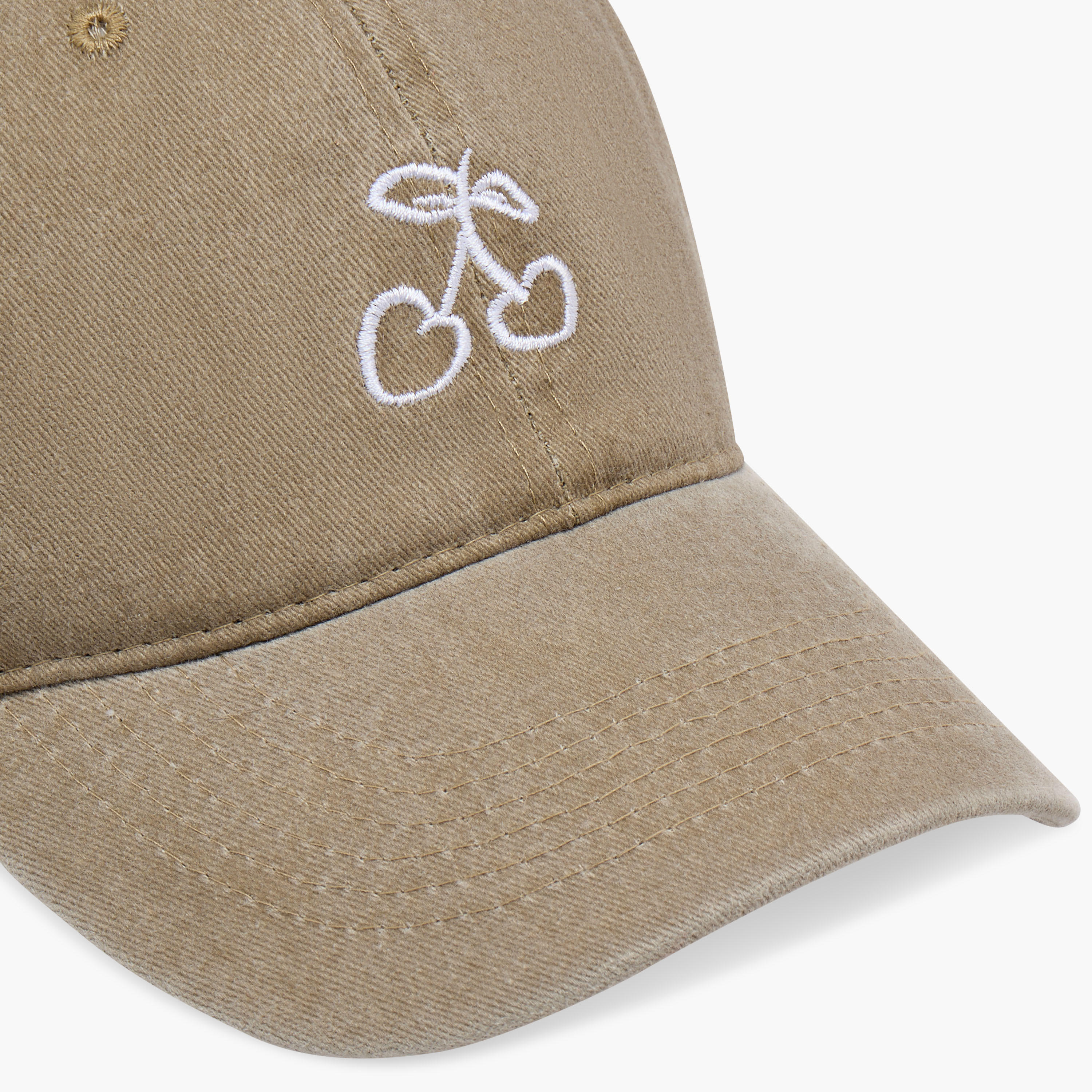 Cherry Embroidered Baseball Cap with Buckled Strap Closure-women-clothingaccessories-capsandhats-image-6