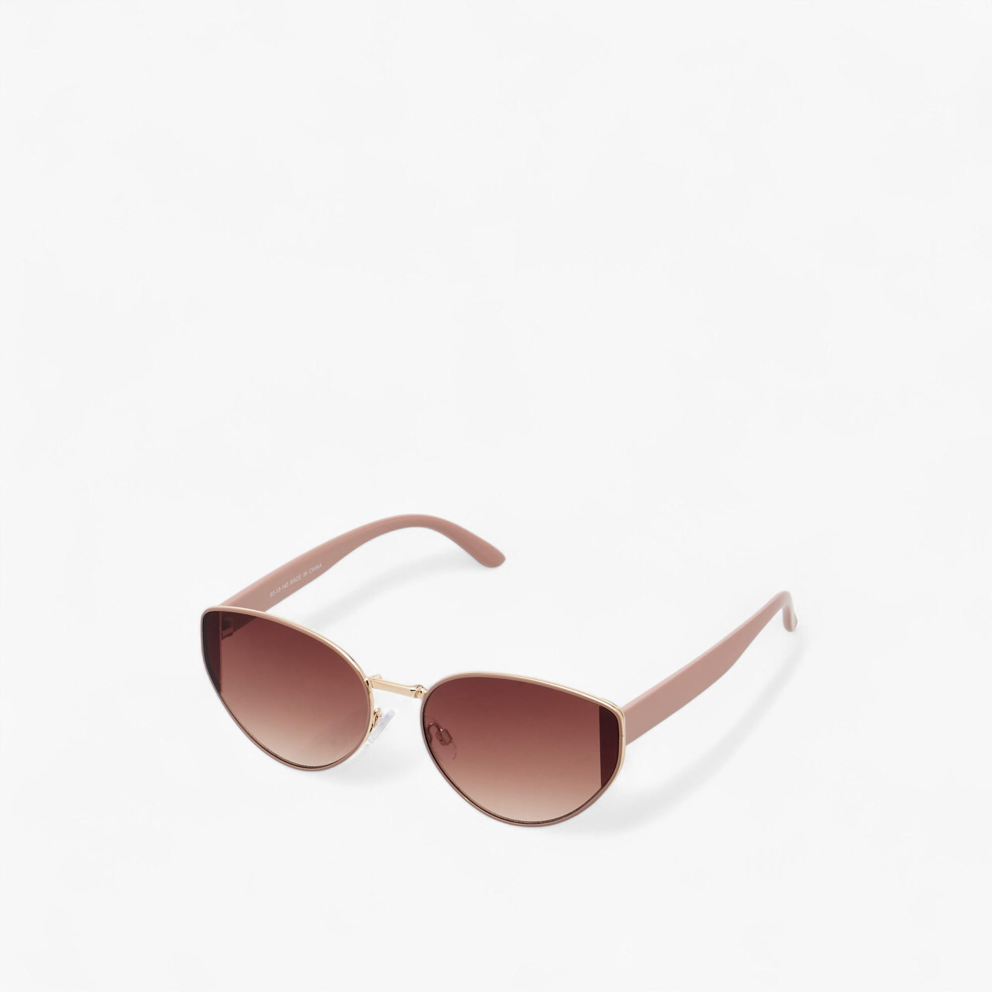 Tinted Lens Full Rim Cat Eye Sunglasses with Nose Pads-women-sunglasses-image-1
