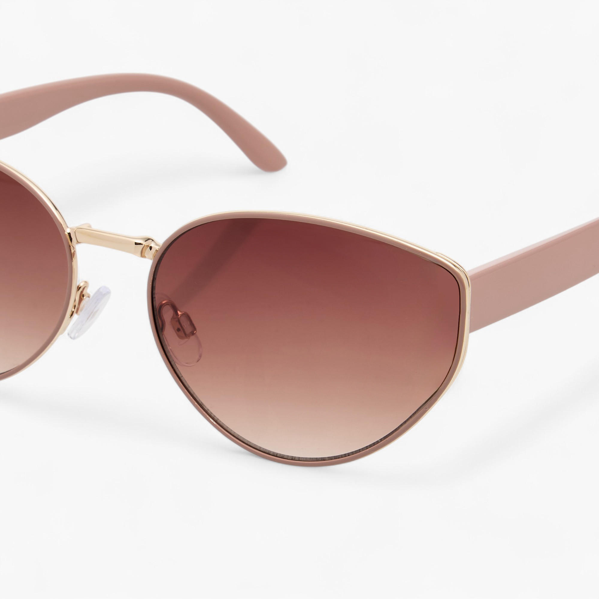 Tinted Lens Full Rim Cat Eye Sunglasses with Nose Pads-women-sunglasses-image-6