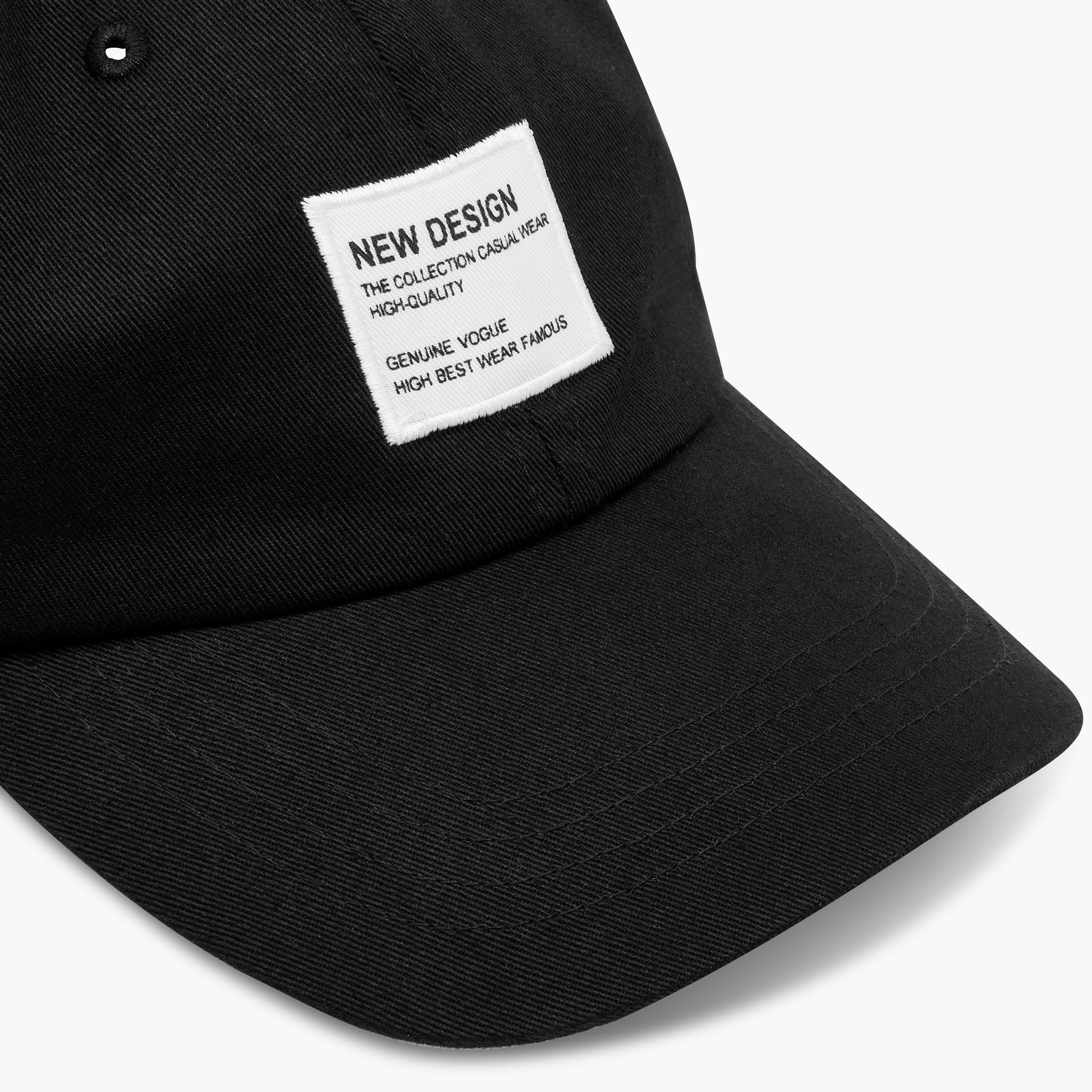 Patch Detail Cap with Buckled Strap Closure-women-clothingaccessories-capsandhats-image-6