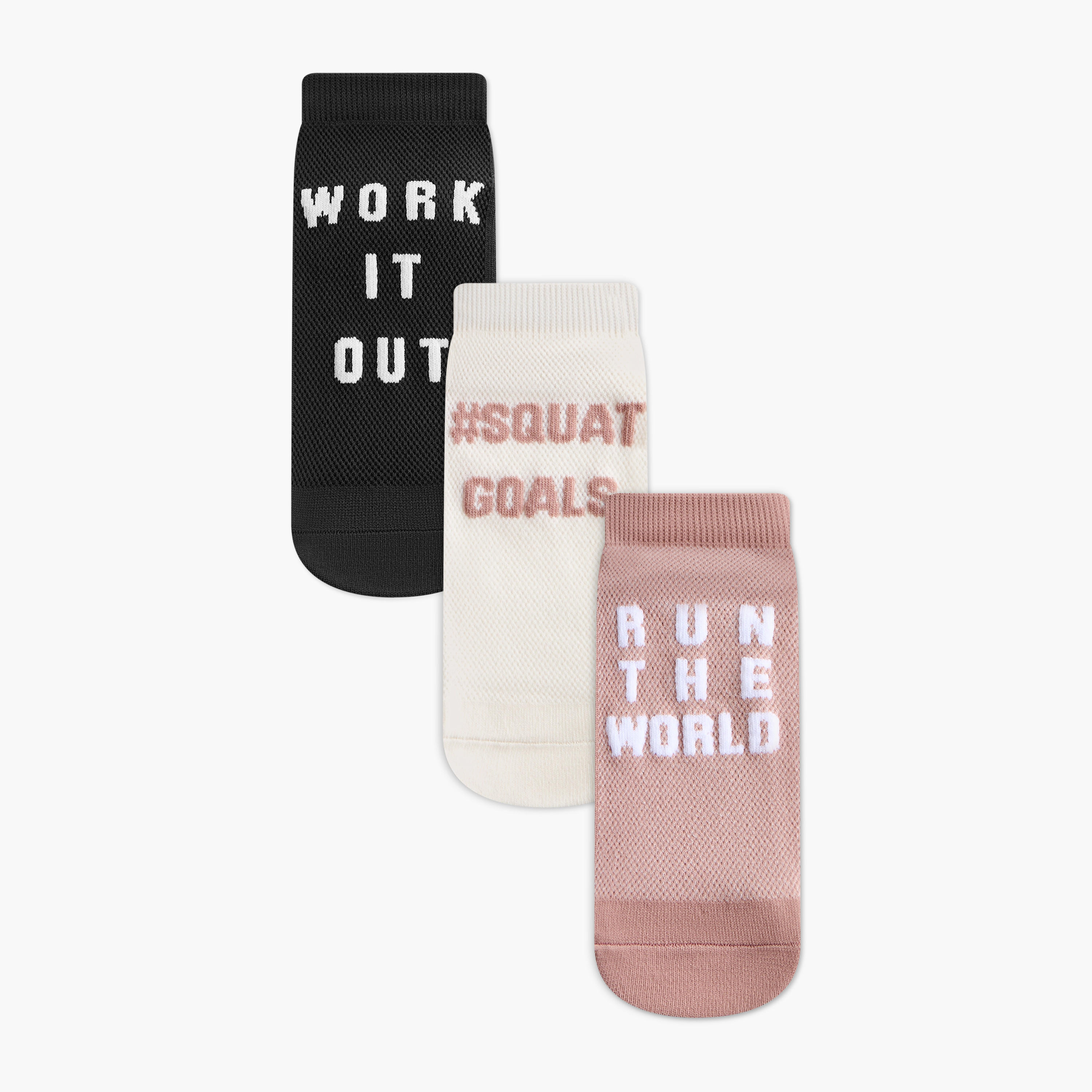 طقم جوارب تدريب 3 أزواج بحماية من البكتيريا من أدوت-women-socksandstockings-image-1