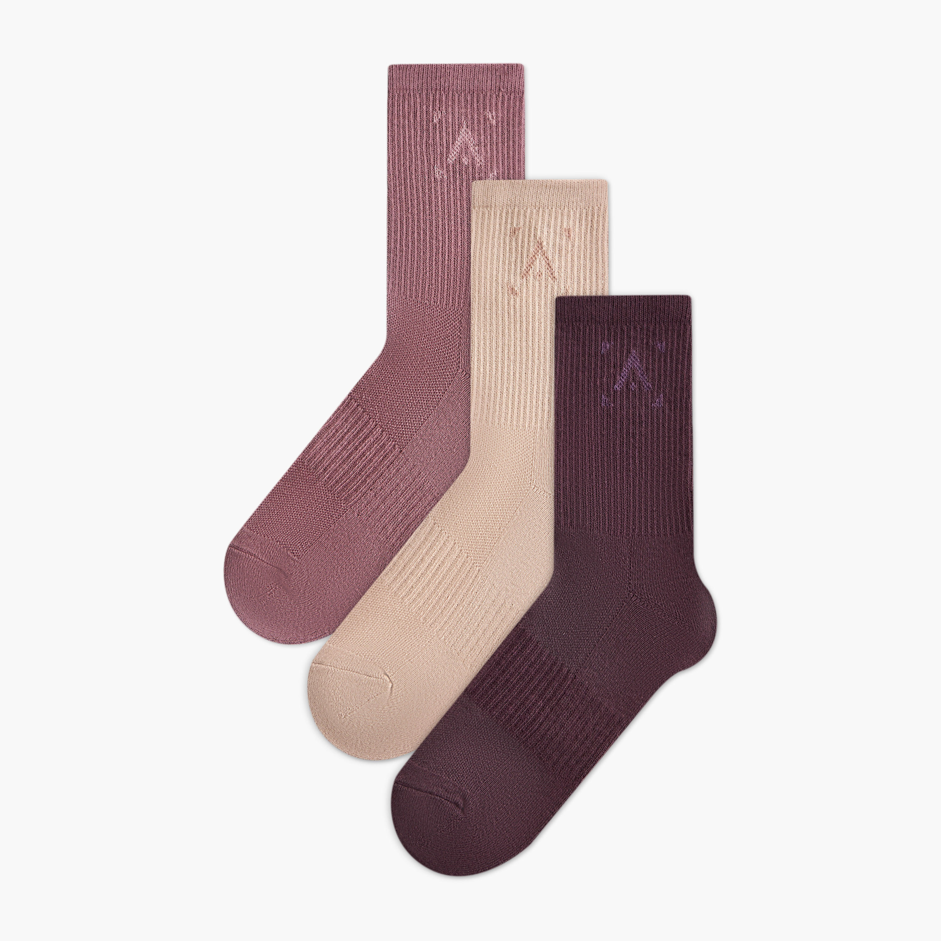 طقم جوارب رياضية 3 أزواج بطول متوسط وحماية من البكتيريا من أدوت-women-socksandstockings-image-1