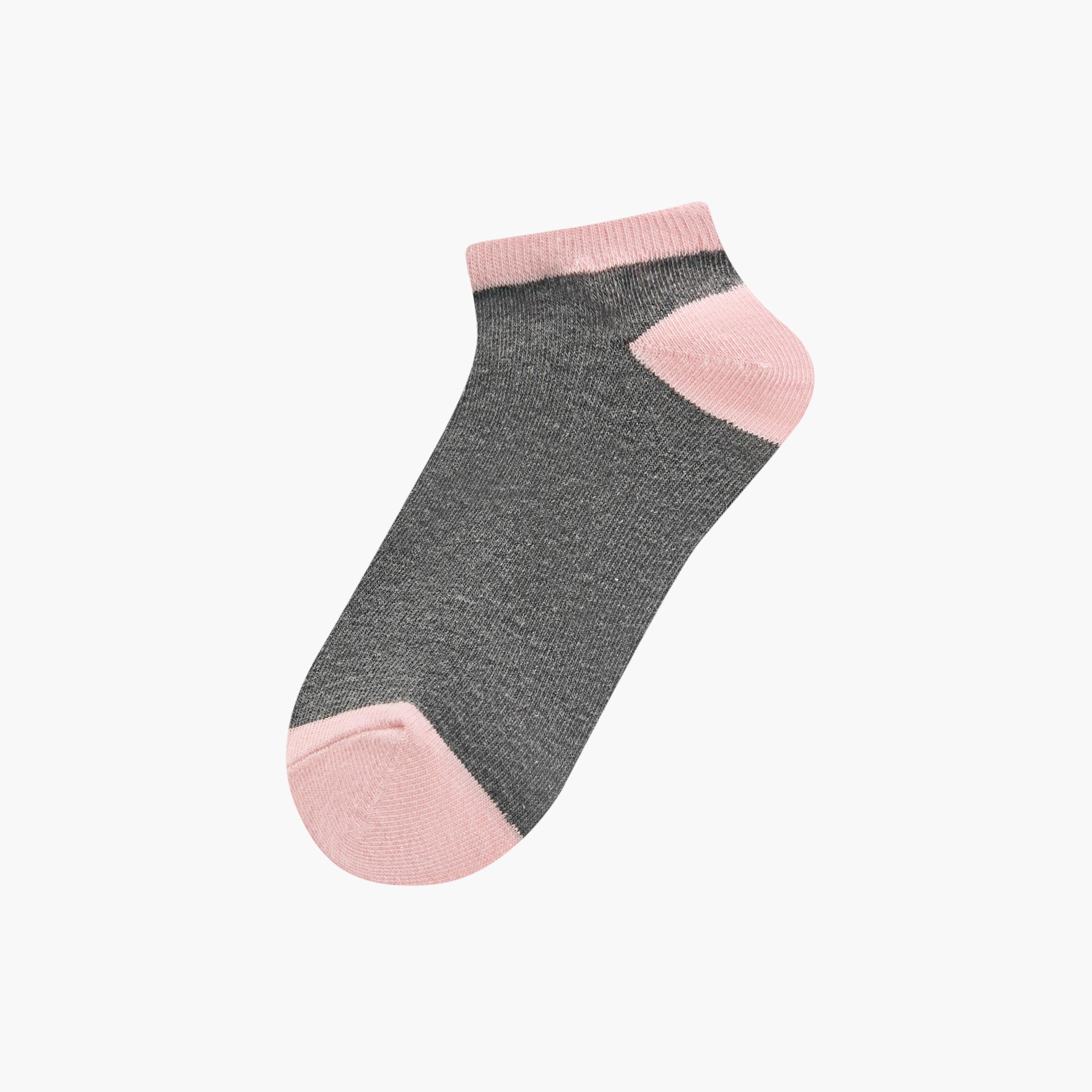 Set of 7 - Colourblock Ankle Length Socks with Antibacterial Protection-women-socksandstockings-image-2