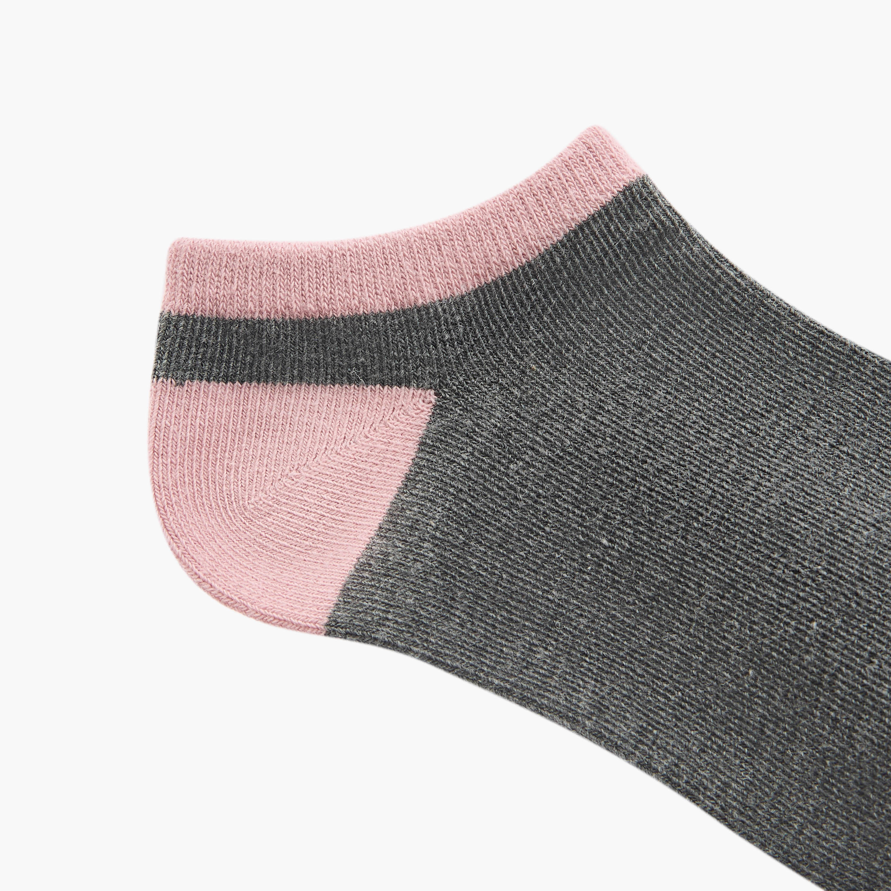 Set of 7 - Colourblock Ankle Length Socks with Antibacterial Protection-women-socksandstockings-image-5