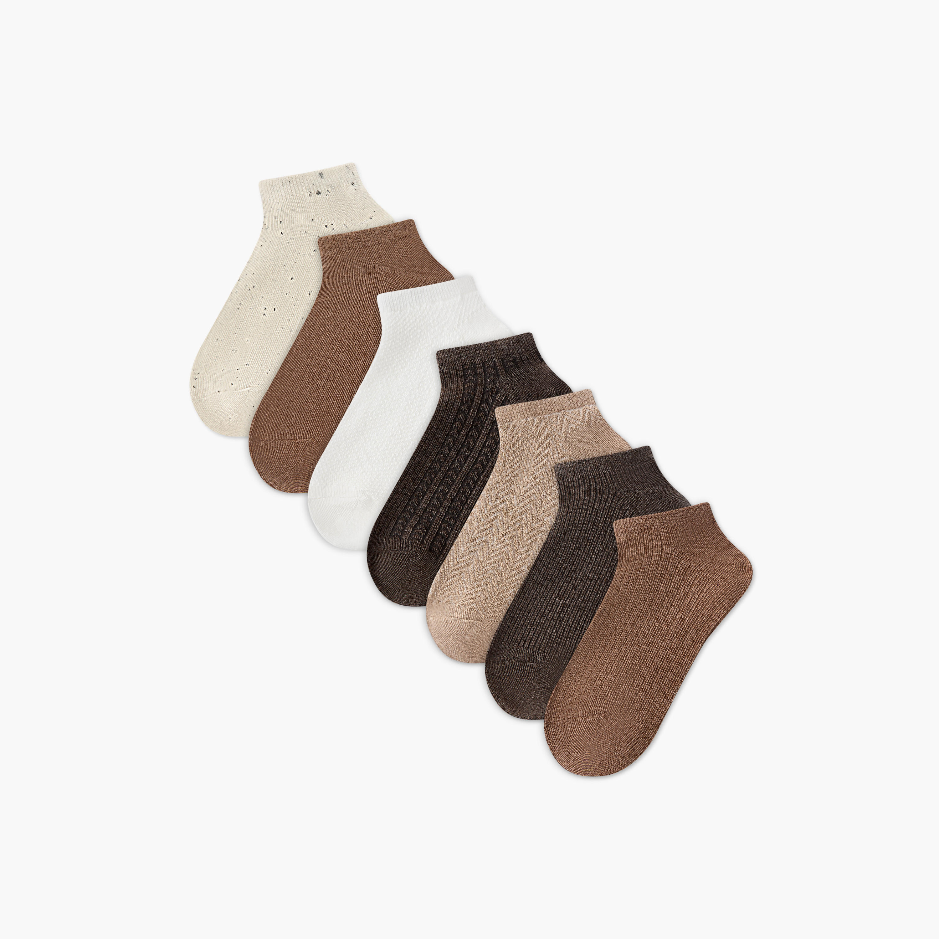 طقم جوارب رياضية بارزة الملمس 7 أزواج بحماية من البكتيريا-women-socksandstockings-image-1